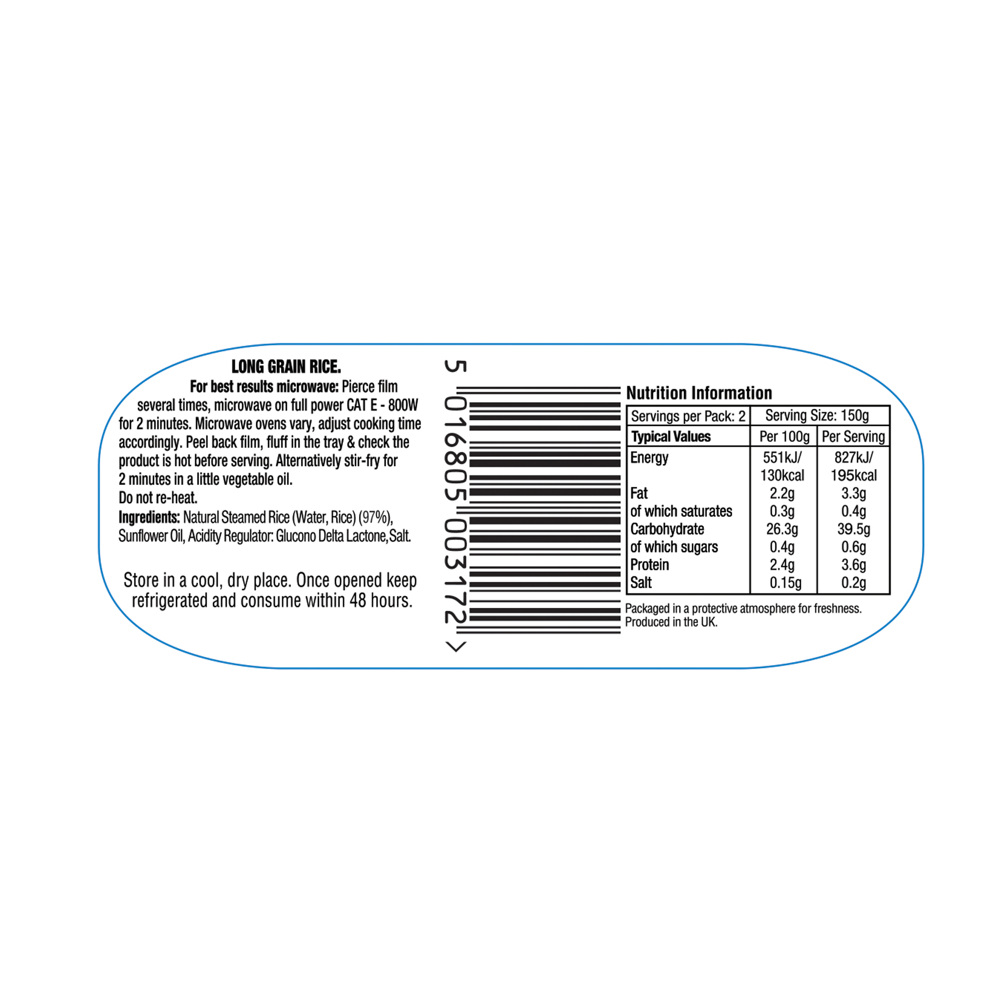 LONG GRAIN RICE 6X280G LONG GRAIN RICE 6X280G
