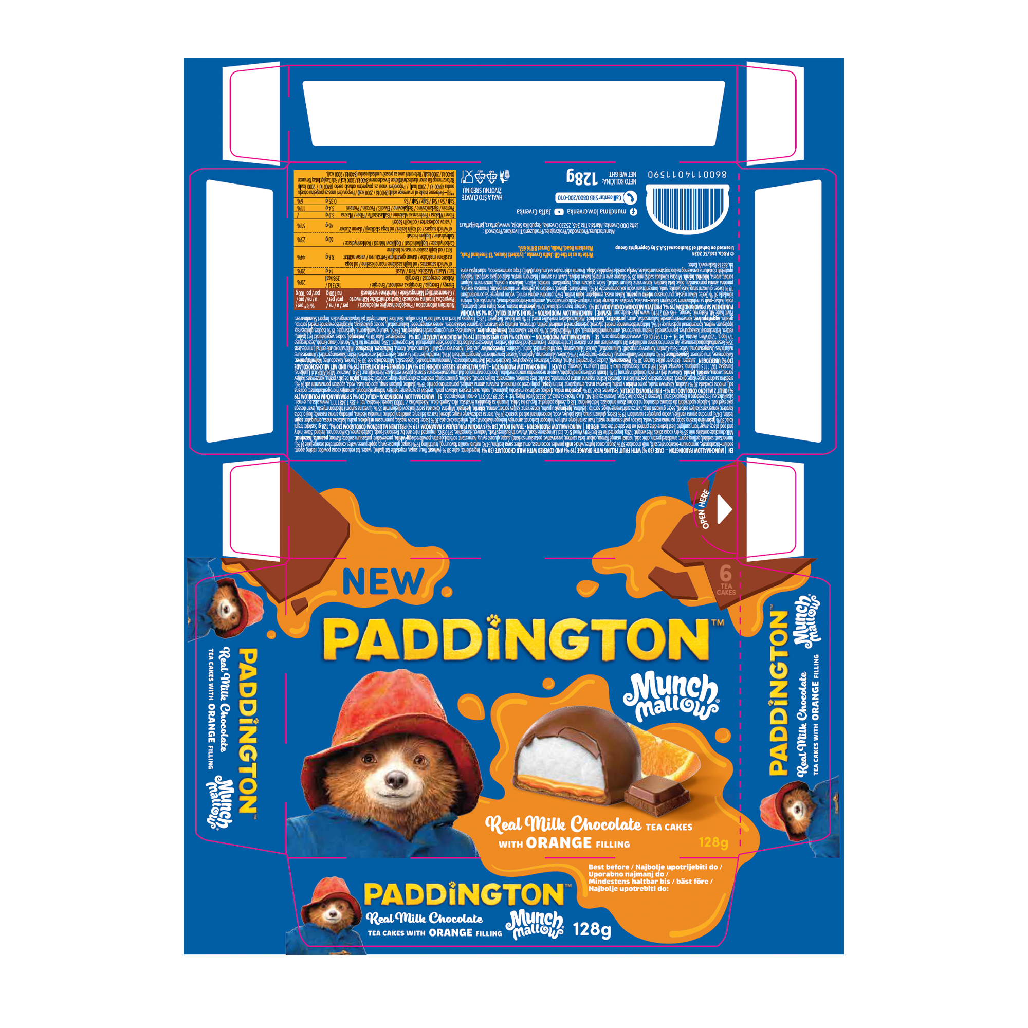 PADDINGTON MUNCHMALLOW ORANGE 128G