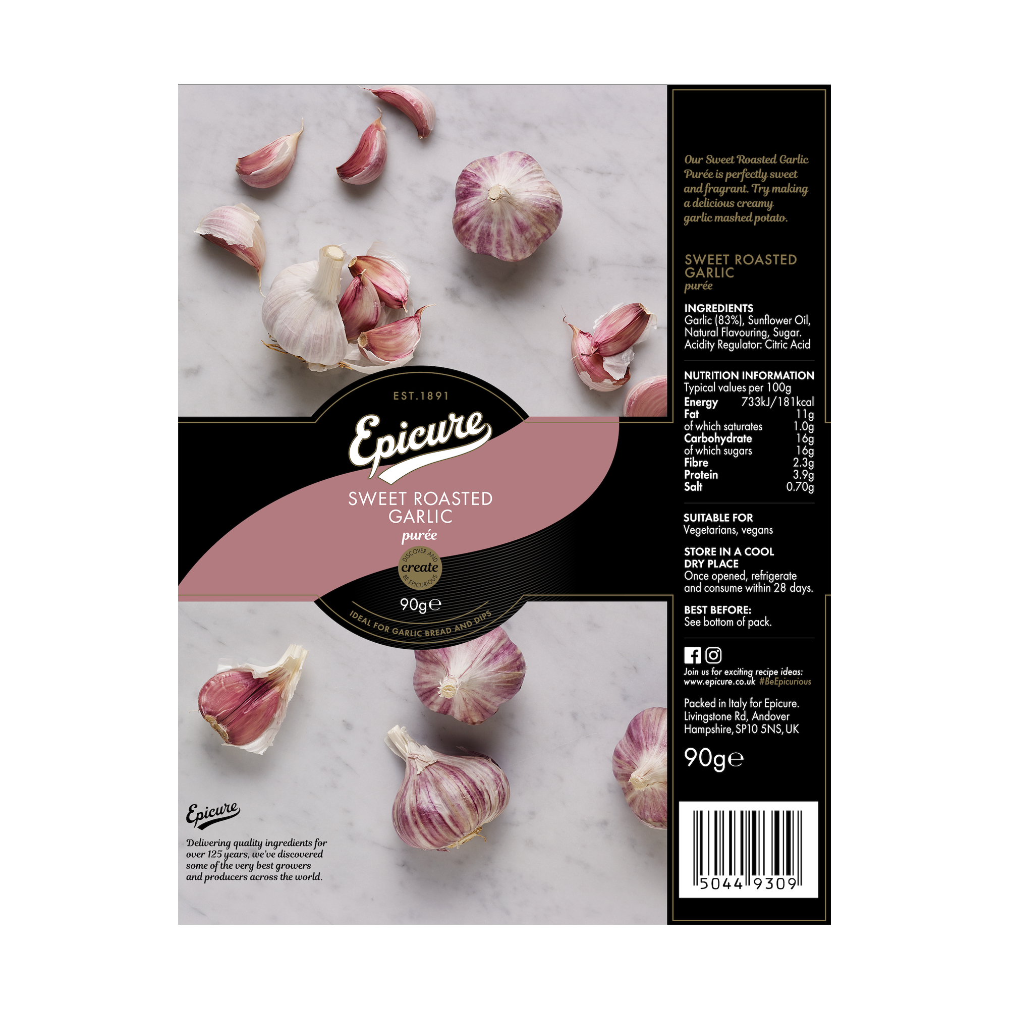 SWEET ROASTED GARLIC PUREE 12X90G