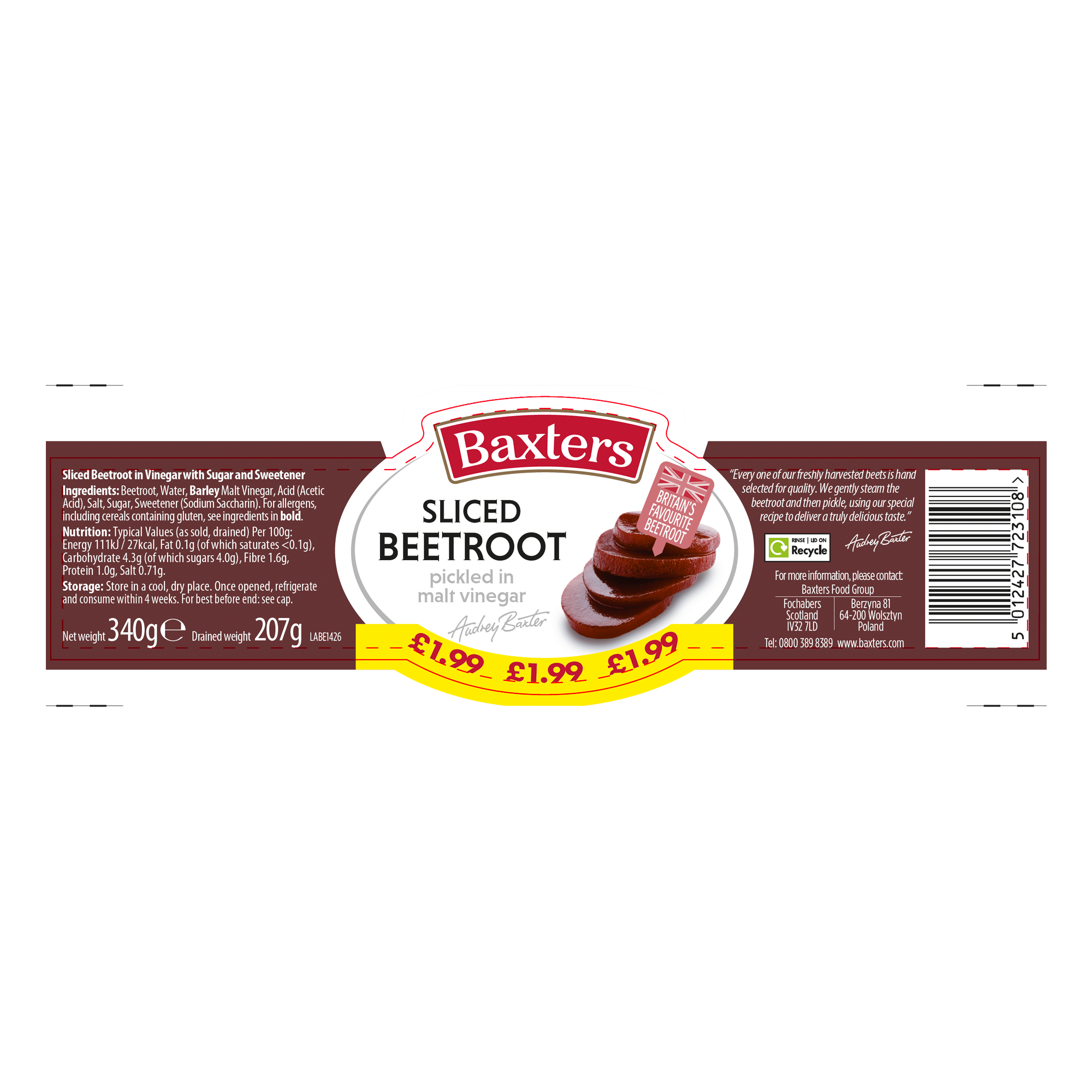 SLICED BEETROOT PMP œ1.99