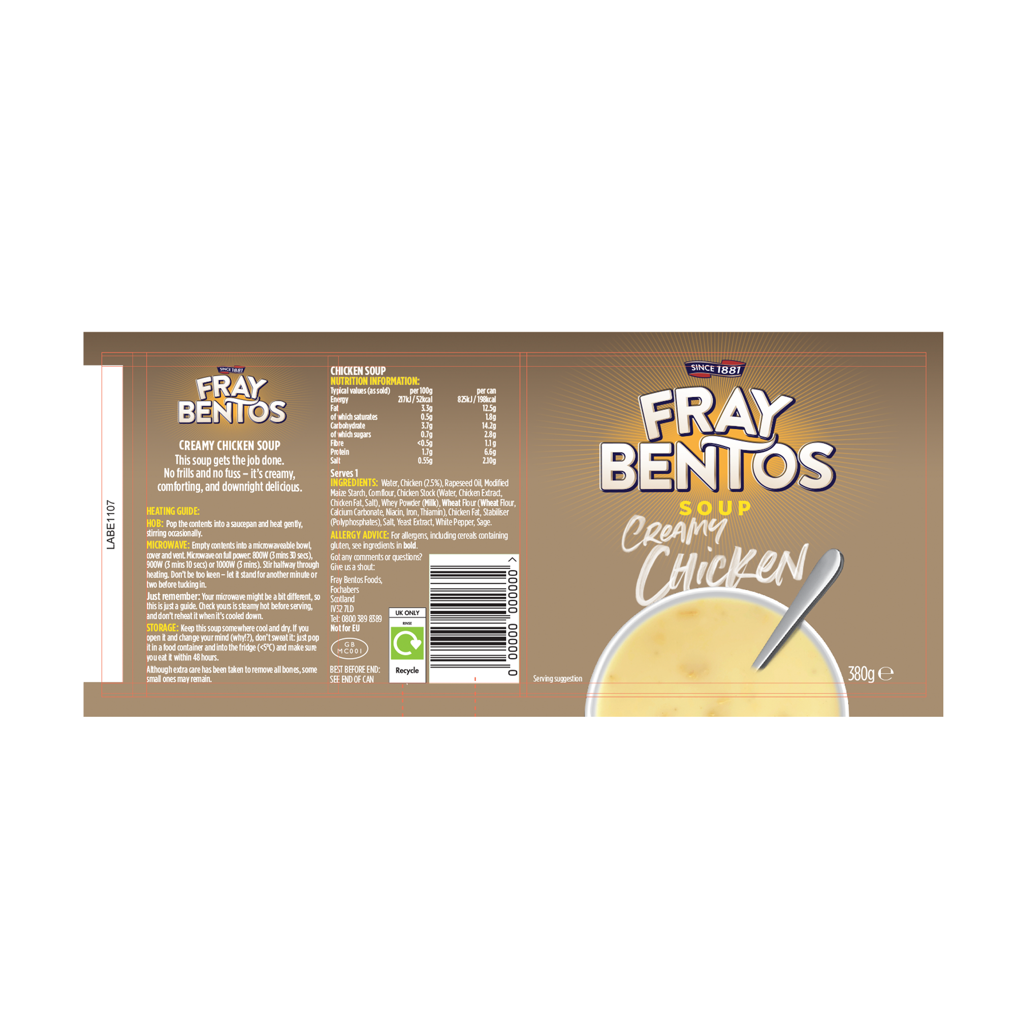 CREAMY CHICKEN SOUP 12X380G