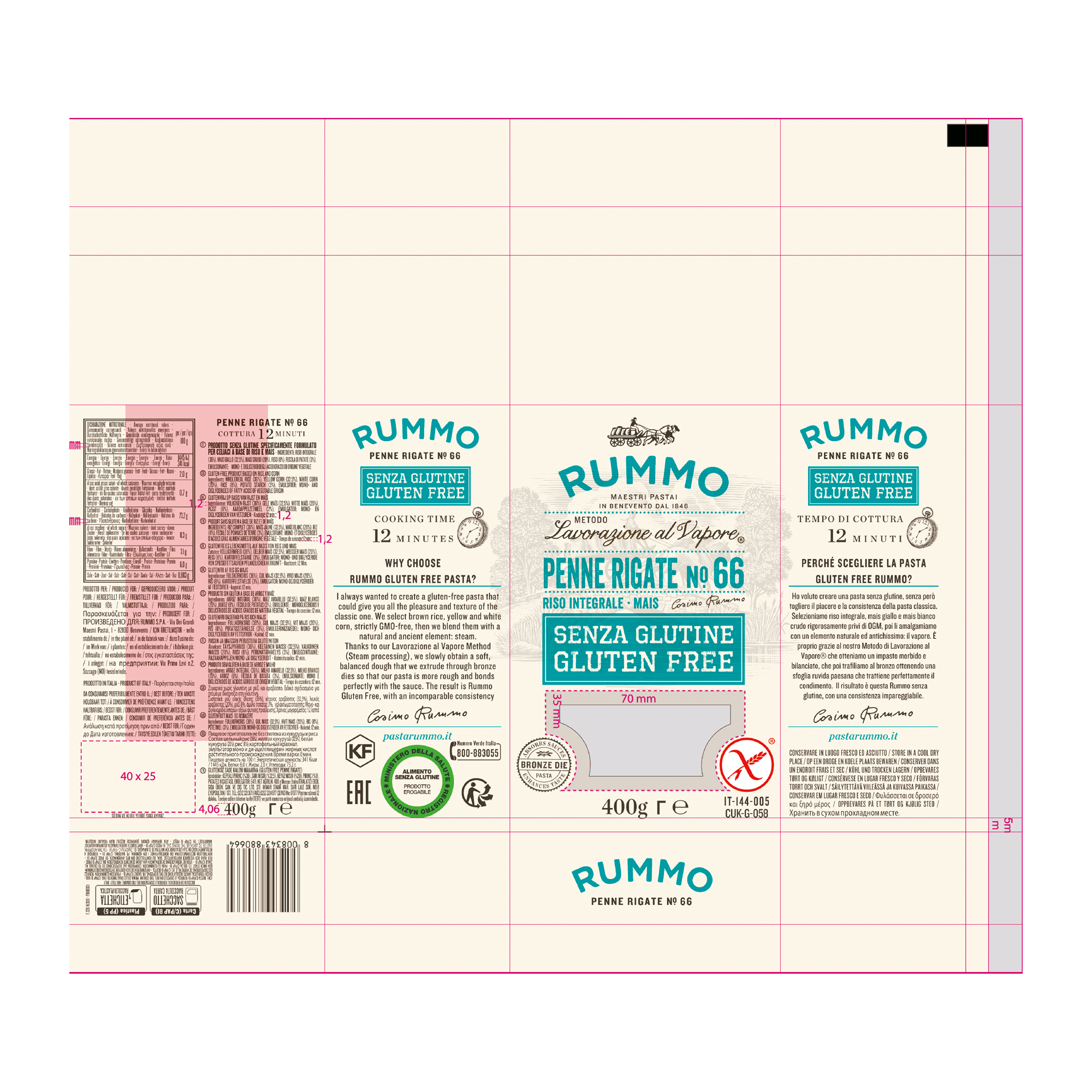 GF PENNE RIGATE NO. 66  12X400G