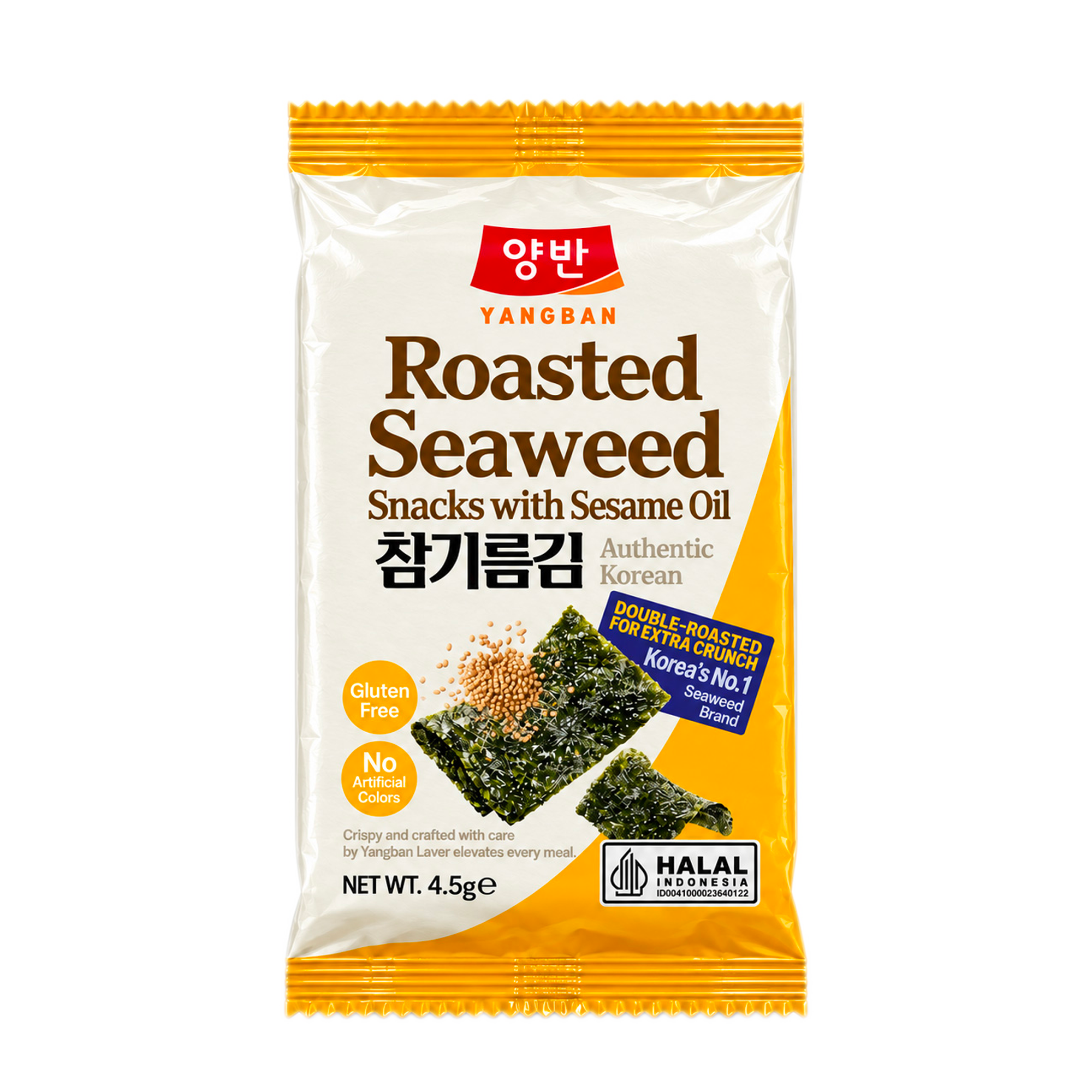 ROASTED SEAWEED SEASONED WITH SESAME OIL