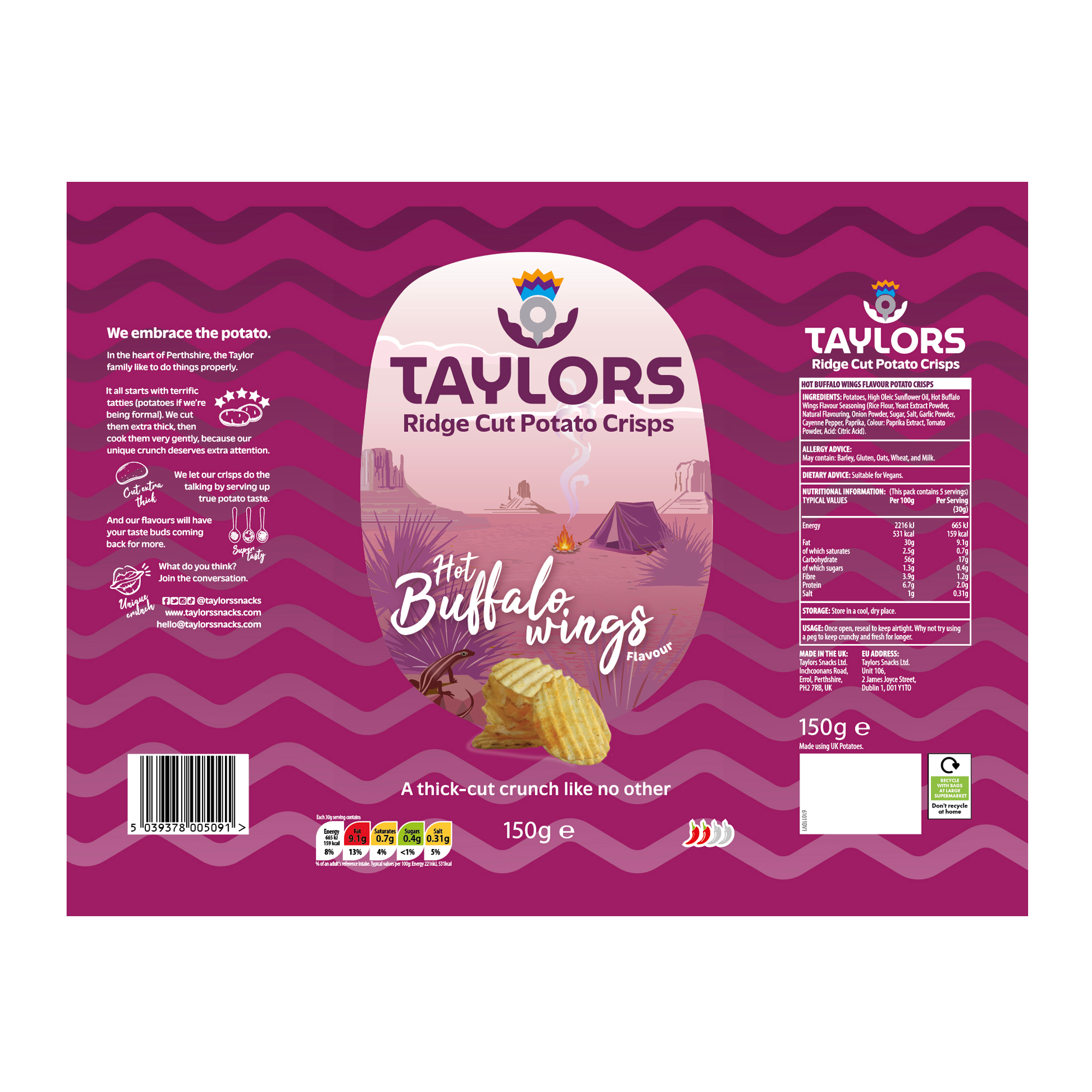 HOT BUFFALO WING RIDGE 8X150G