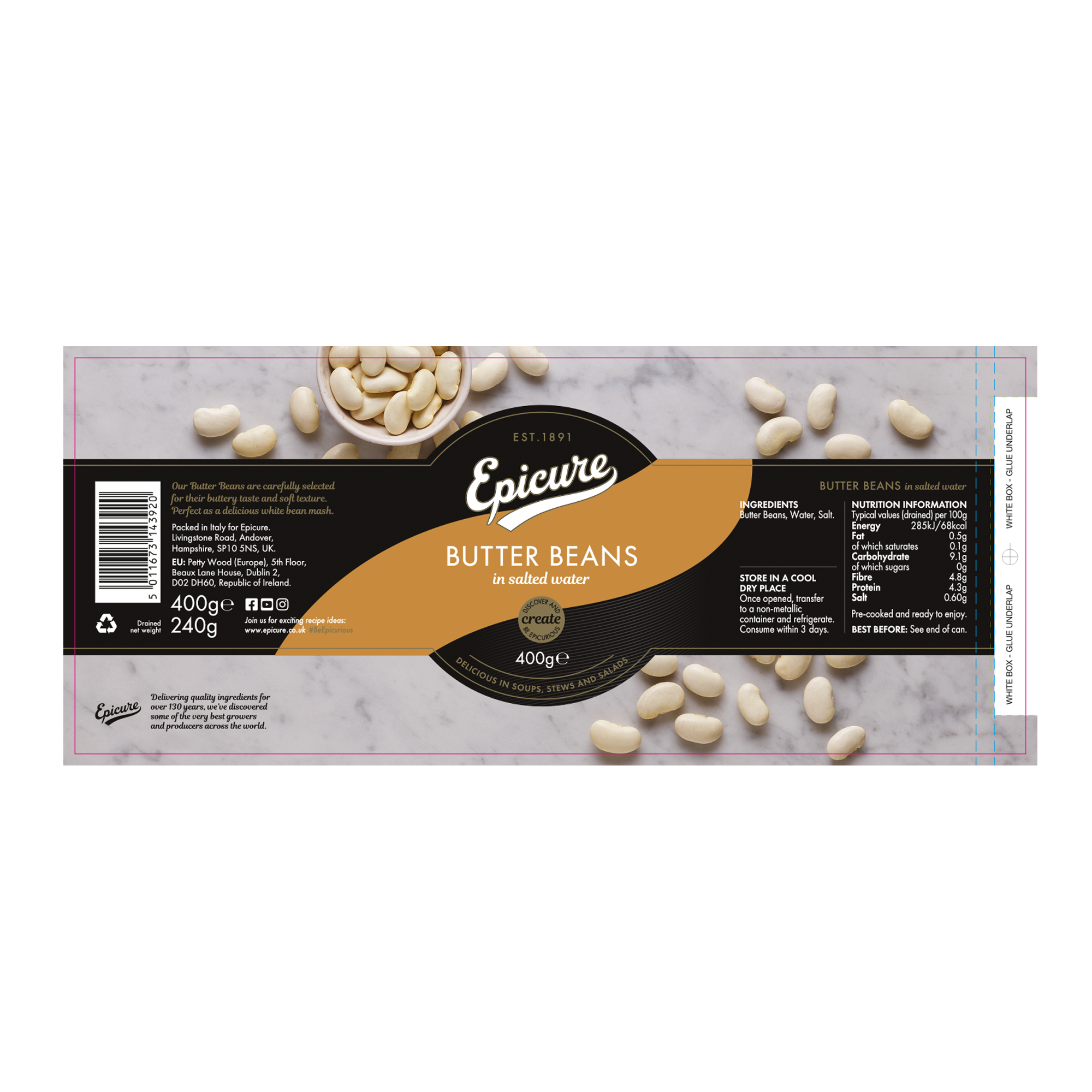 BUTTER BEANS/SALTED WATER 12X400G BUTTER BEANS/SALTED WATER 12X400G