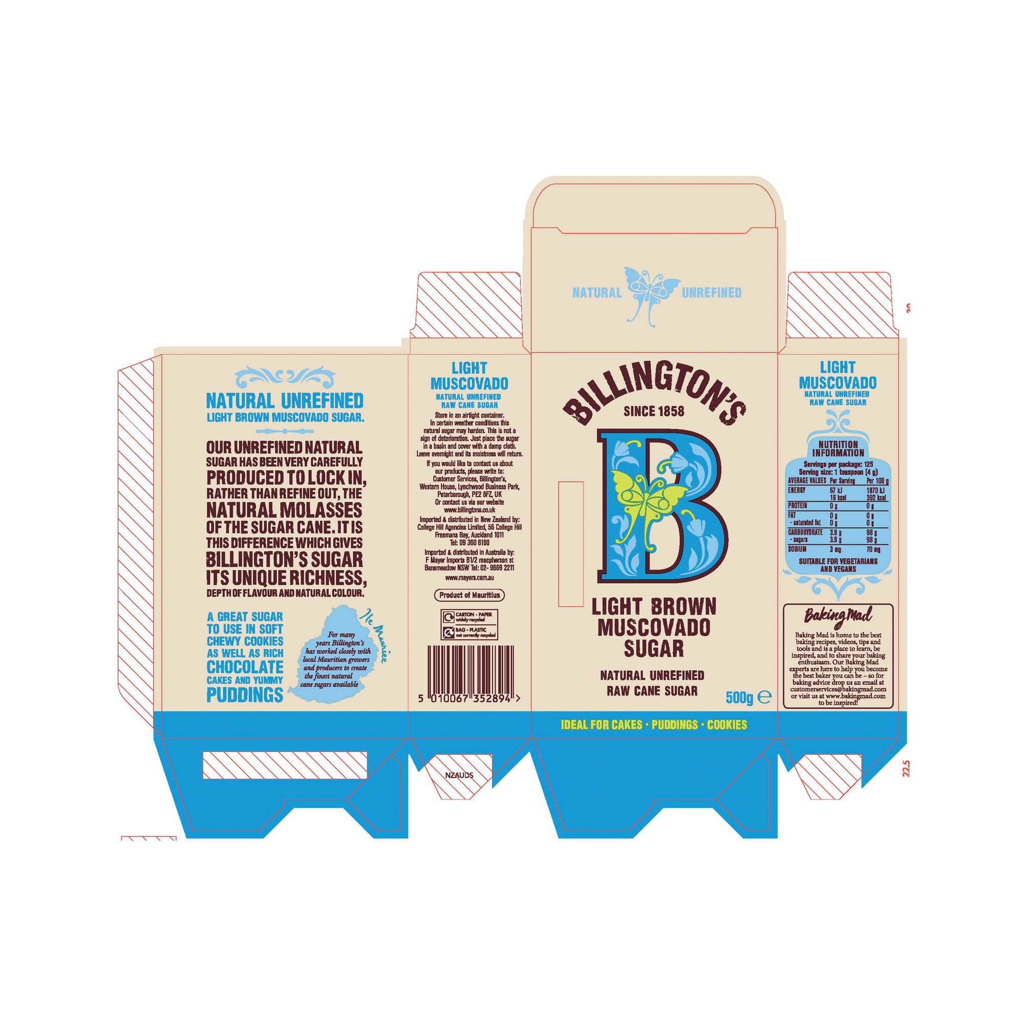 LIGHT MUSCOVADO SUGAR 10X500G LIGHT MUSCOVADO SUGAR 10X500G