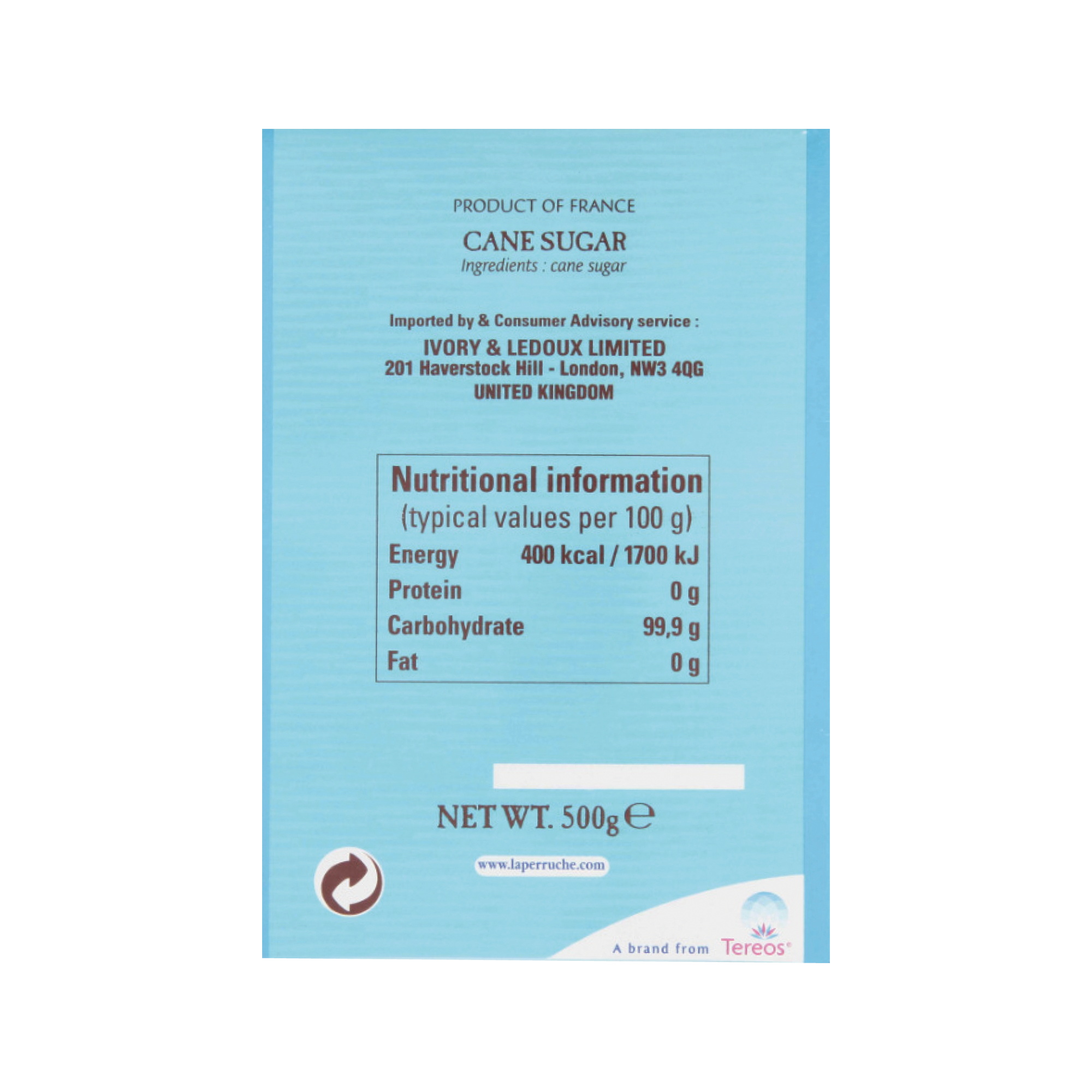 WHITE ROUGH SUGAR PIECES 8X500G