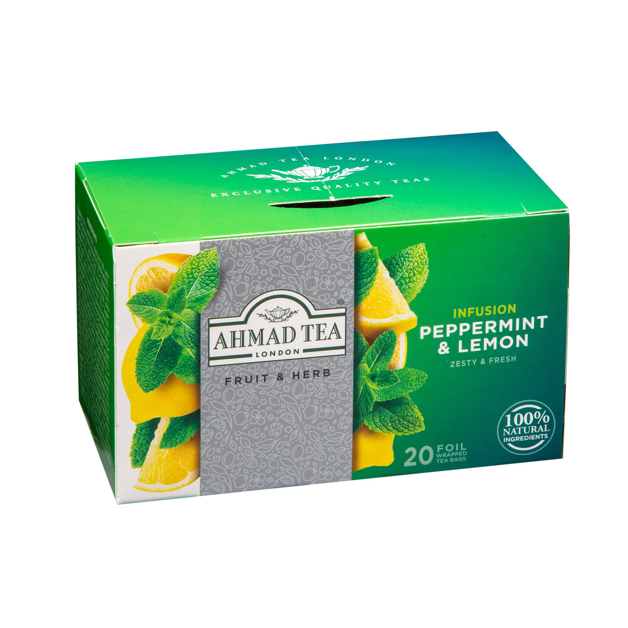 PEPPERMINT & LEMON TEABAGS 6X20