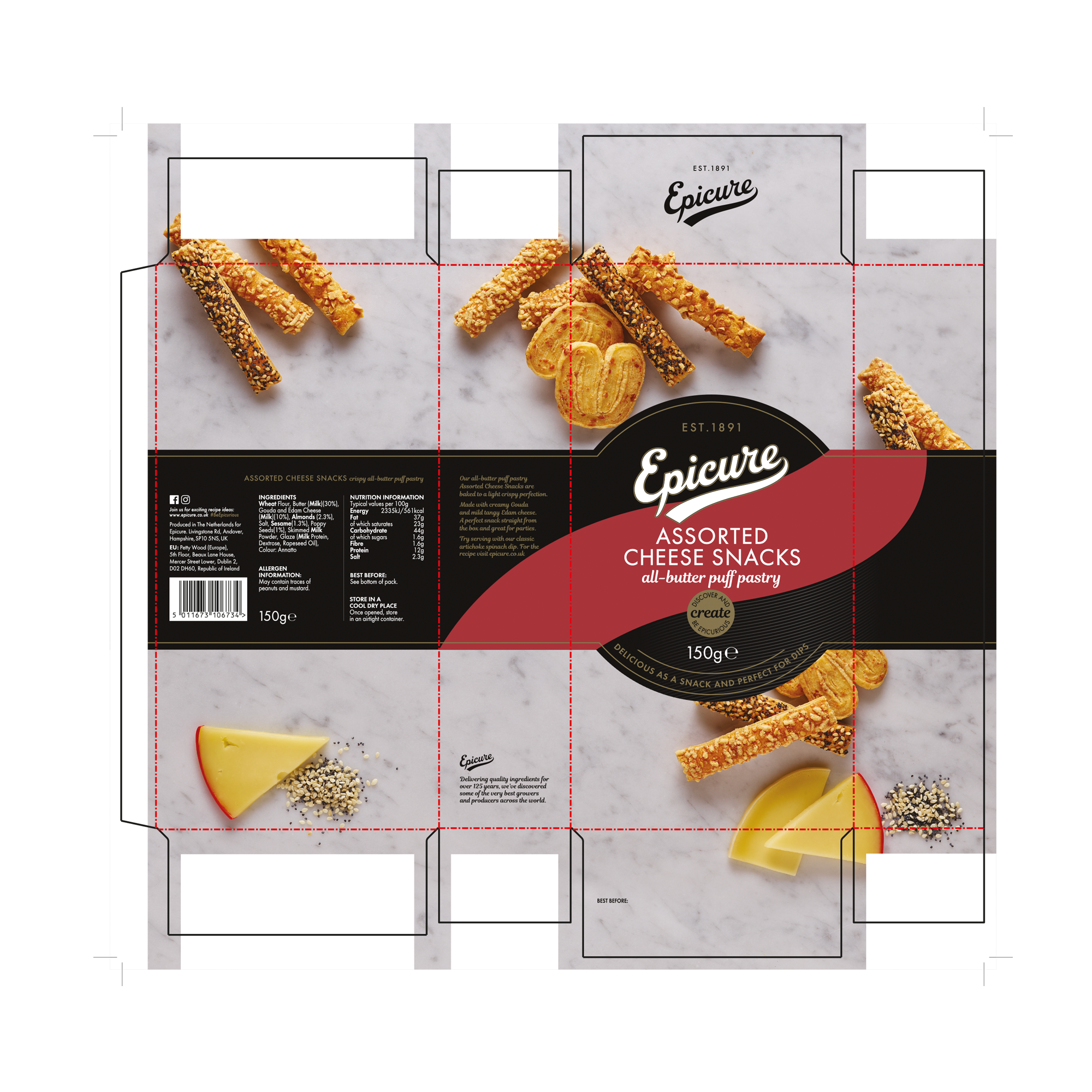 ASSORTED CHEESE SNACKS 14X150G