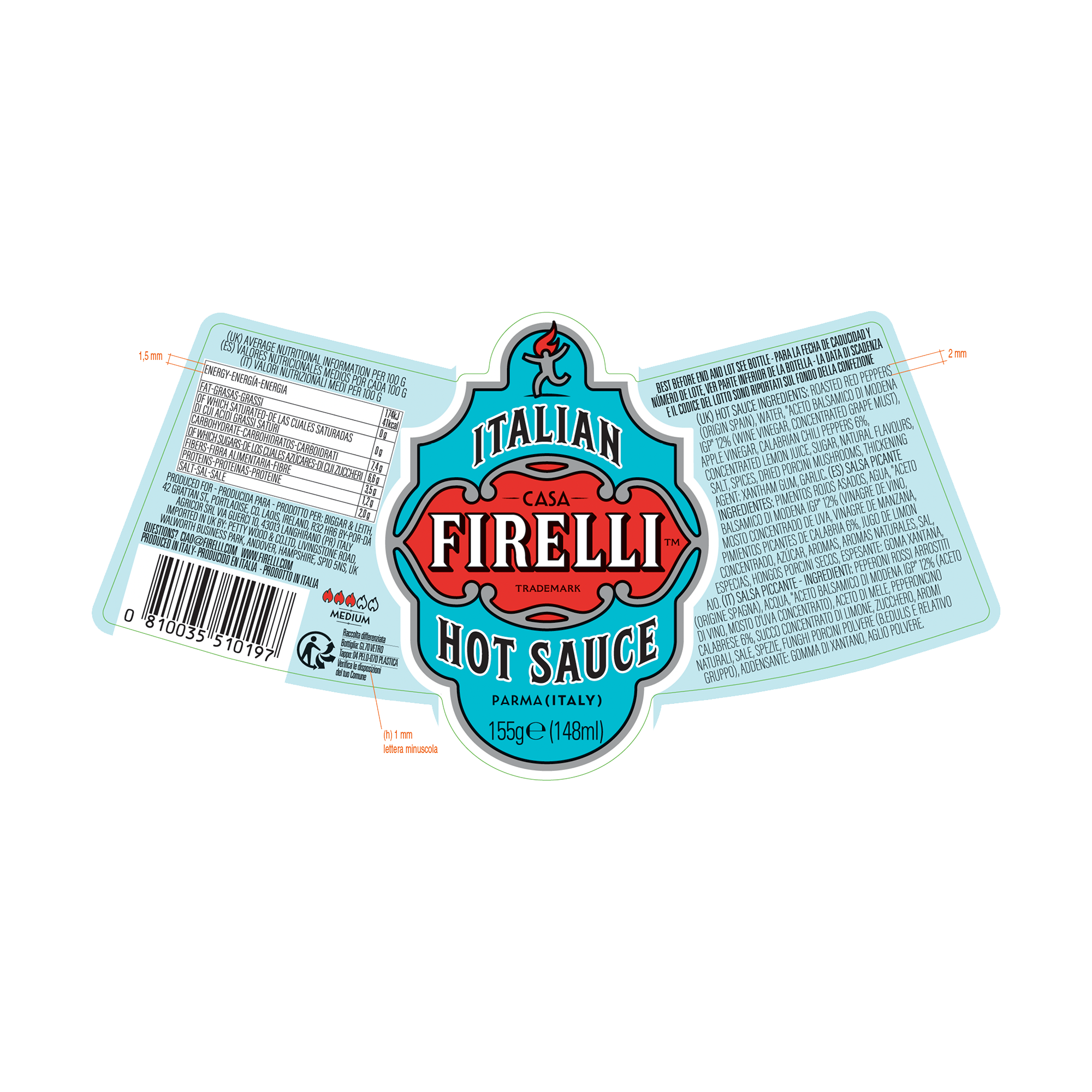 CASA FIRELLI ORIG HOT SAUCE CASA FIRELLI ORIG HOT SAUCE