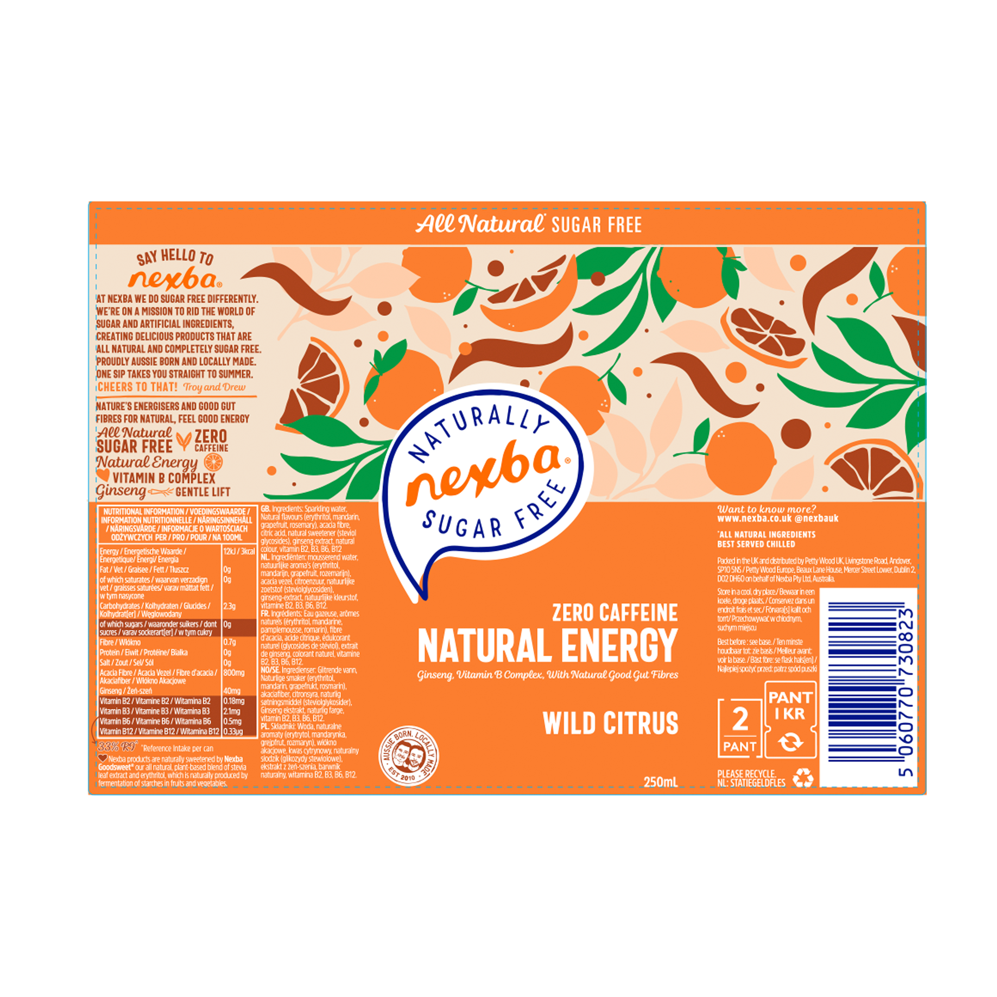 WILD CITRUS NAT'L ENERGY 12X250ML