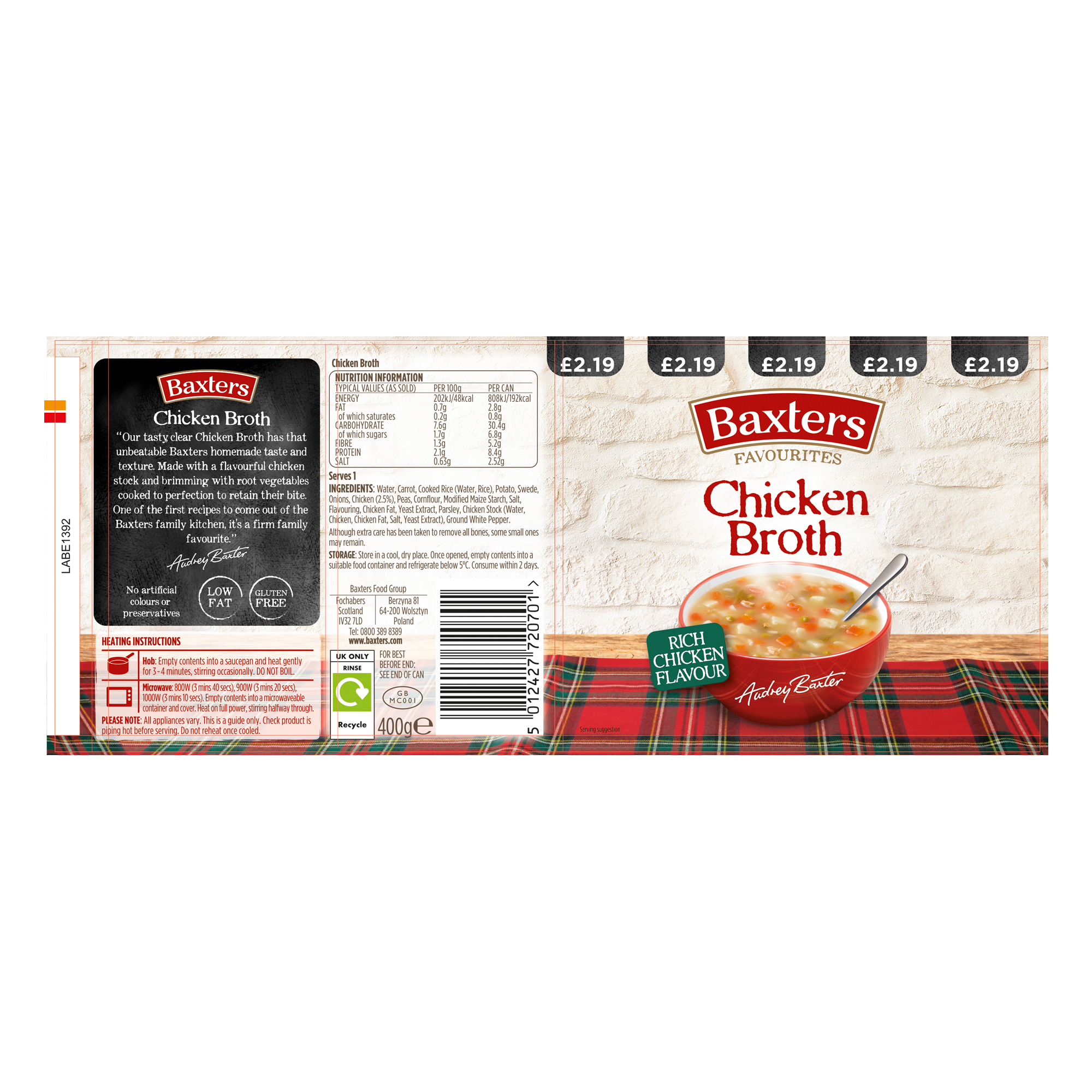 CHICKEN BROTH PMP œ2.19