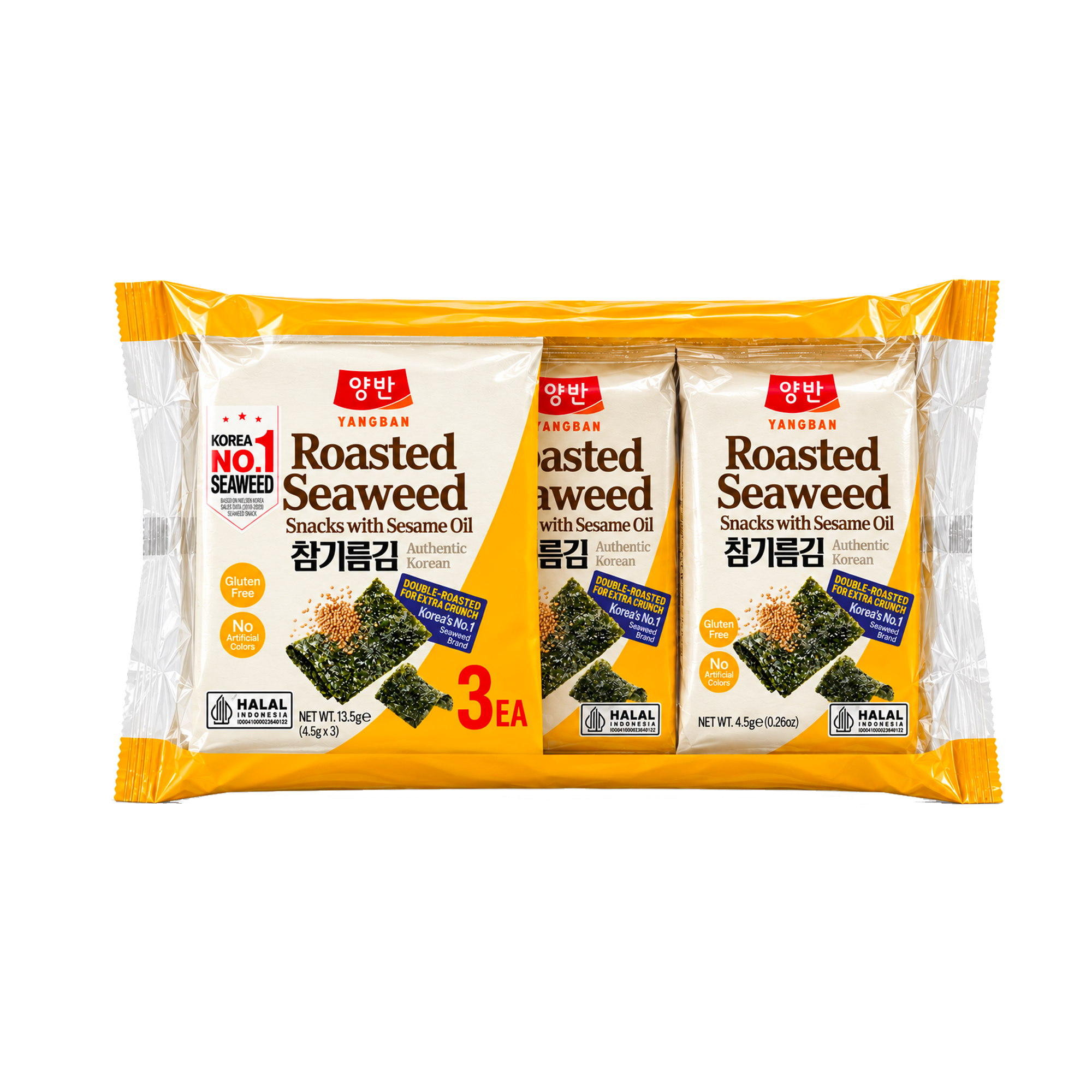 ROASTED SEAWEED SEASONED WITH SESAME OIL