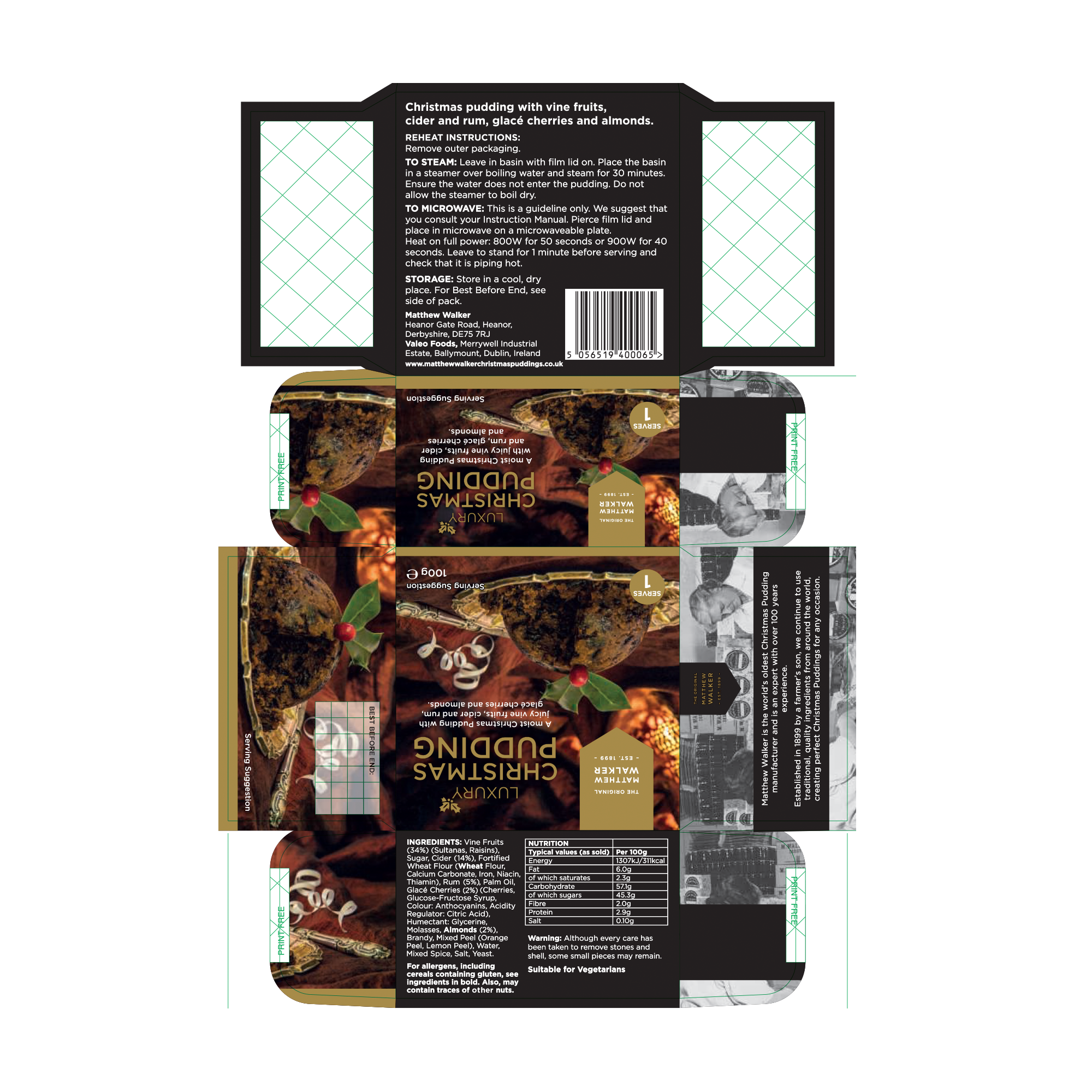 LUXURY CHRISTMAS PUDDING 36X100G