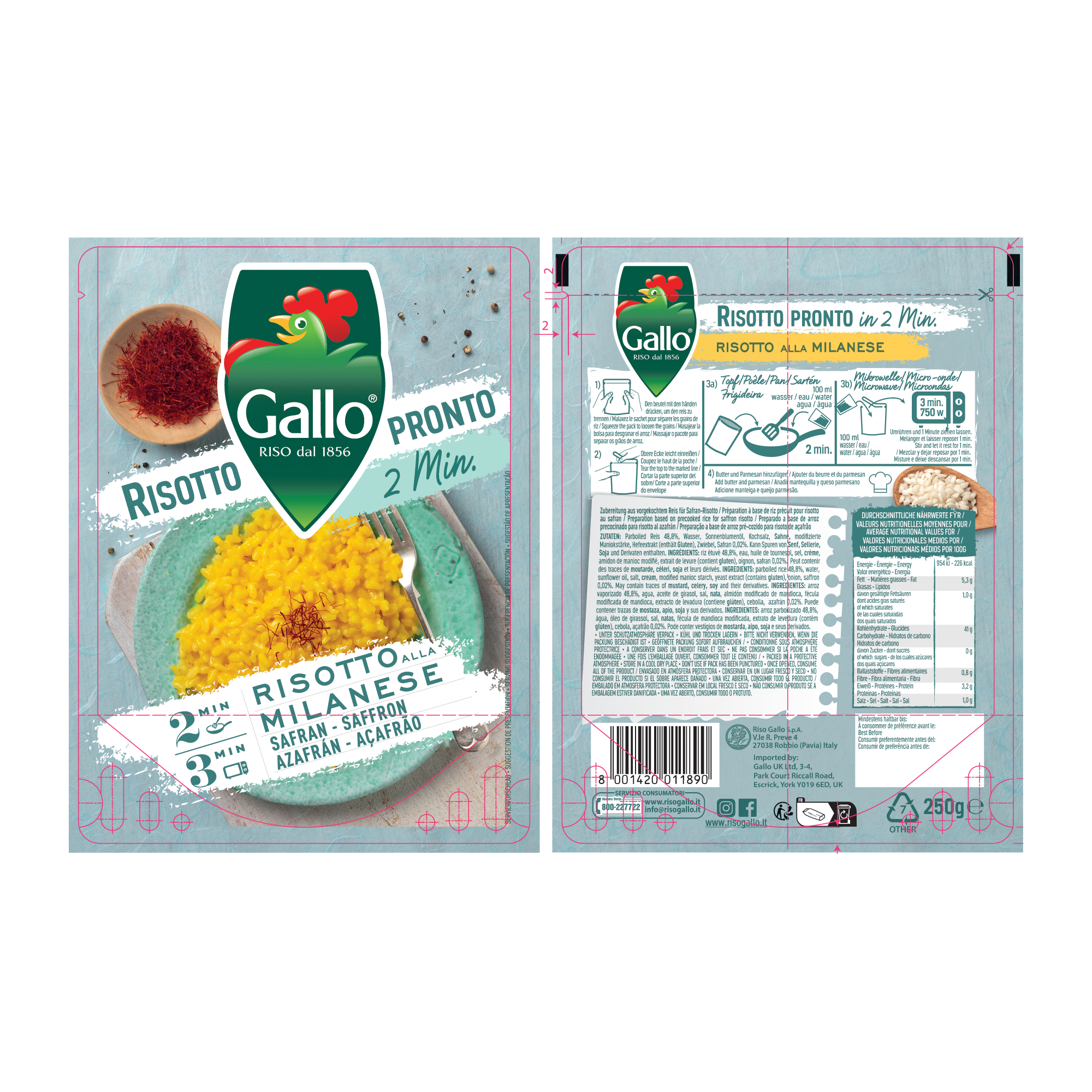 RISOTTO PRONTO SAFFRON 6X250G