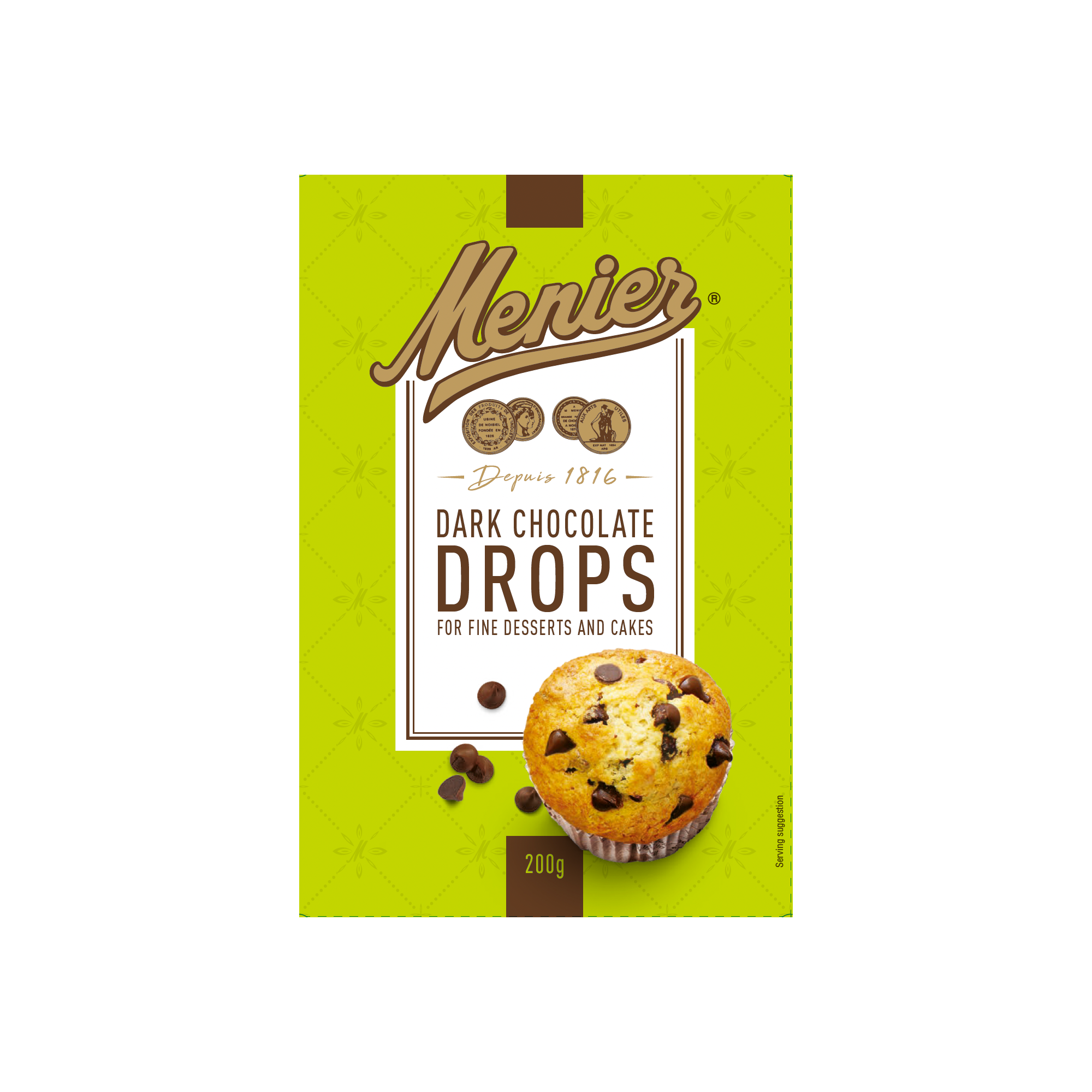 MENIER DARK CHOCOLATE DROPS 6X200G