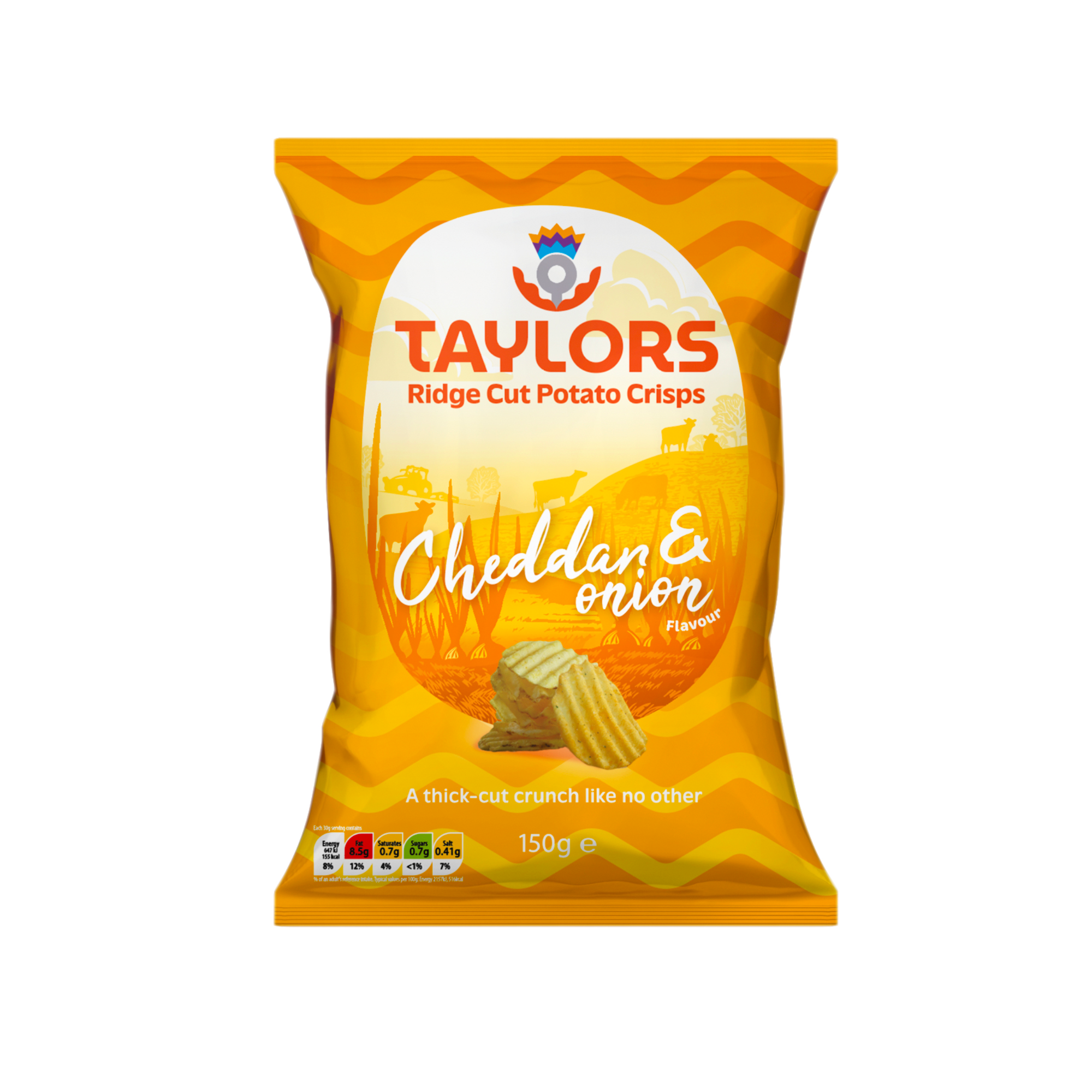 CHEDDAR/ONION RIDGE CUT 8X150G