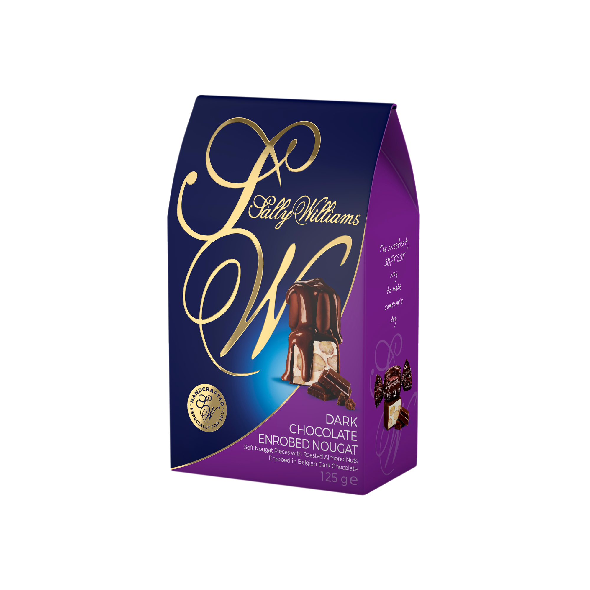 DARK CHOC COATED NOUGAT 10X125G