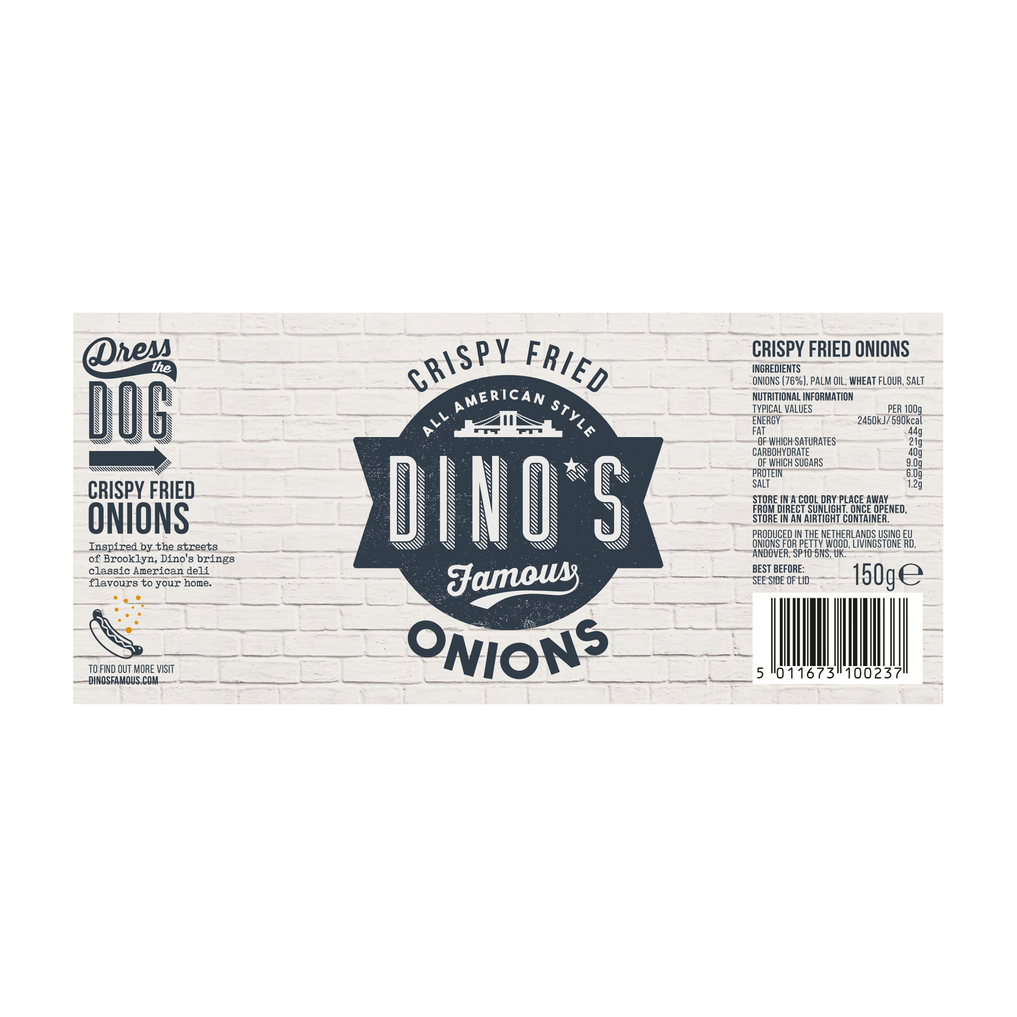 DINOS CRISPY FRIED ONIONS 12X150G DINOS CRISPY FRIED ONIONS 12X150G
