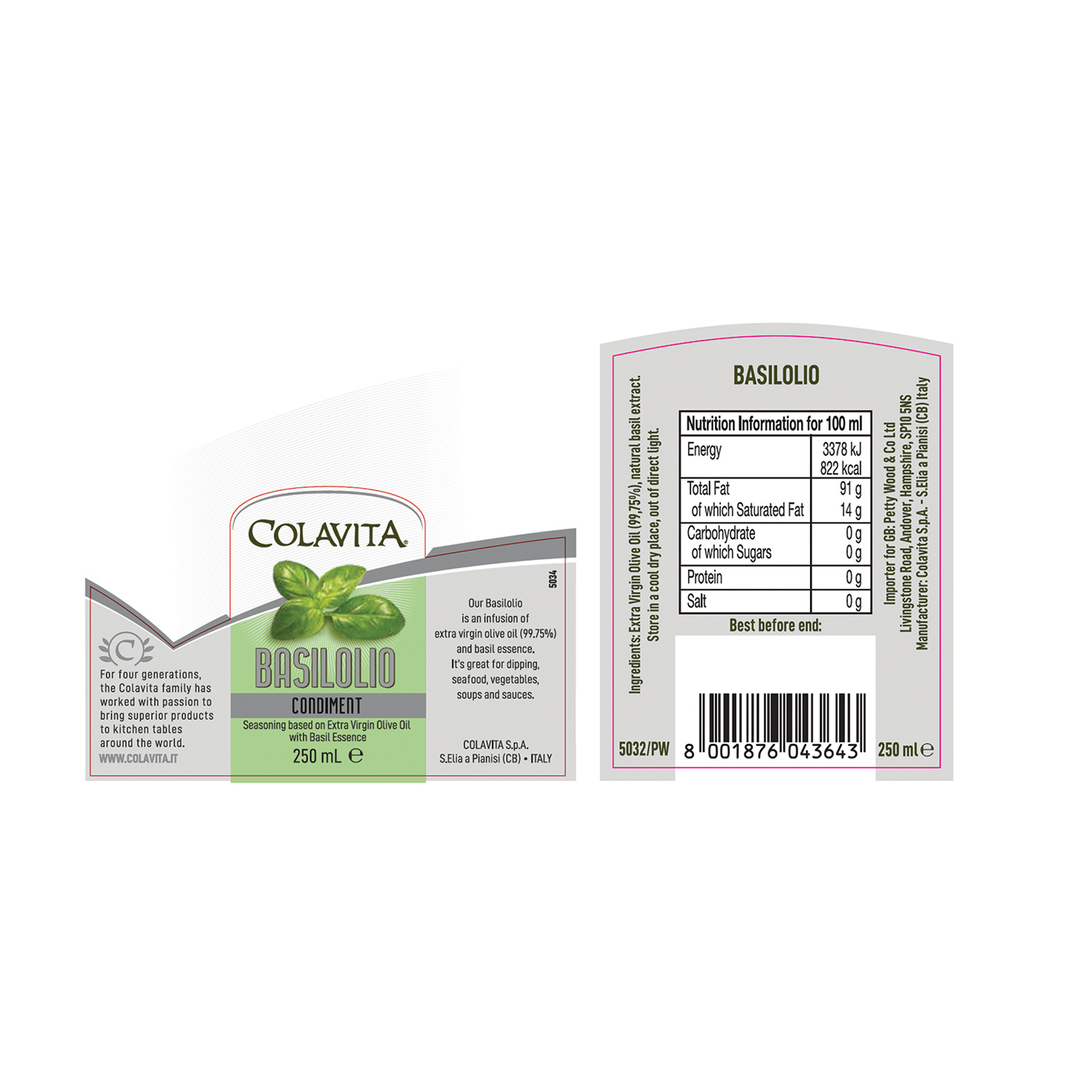 BASIL FLAVOURED EVO OIL BASIL FLAVOURED EVO OIL