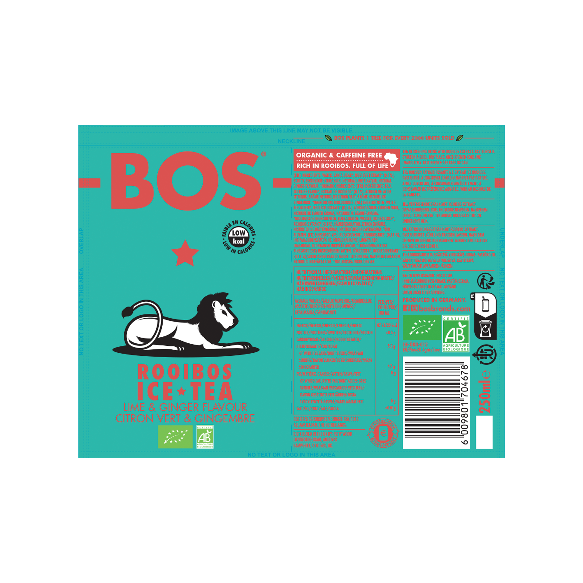 ORG LIME & GINGER FLAV ROOIBOS ICE TEA