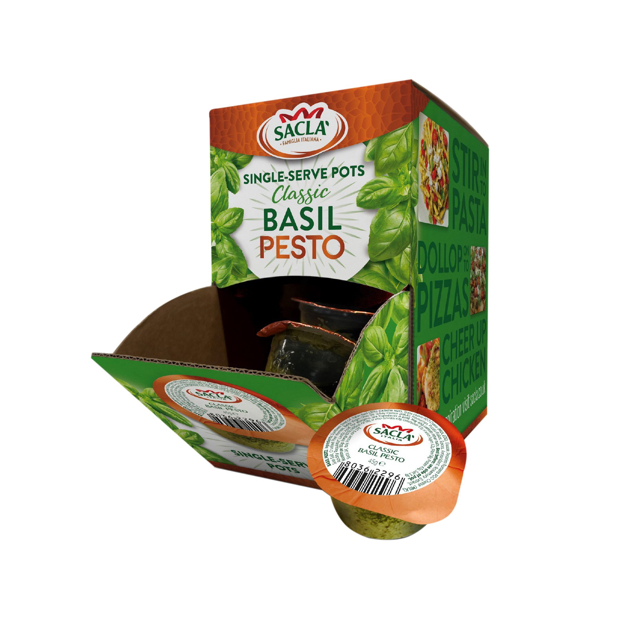 SINGLE SERVE PESTO POT DISPENSER