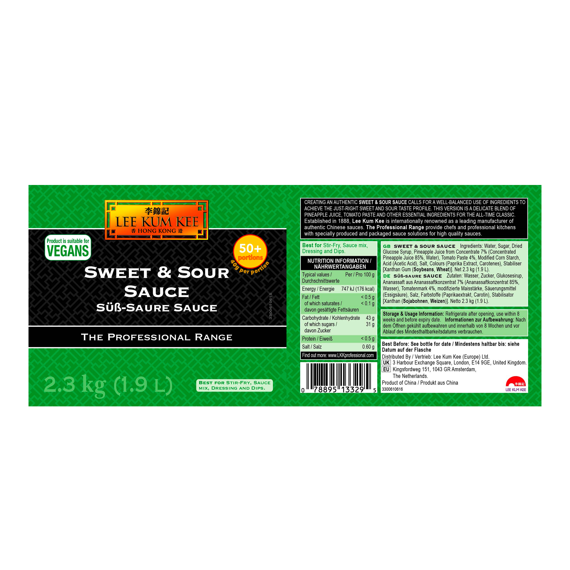 TPR SWEET & SOUR SAUCE 2X2.3KG