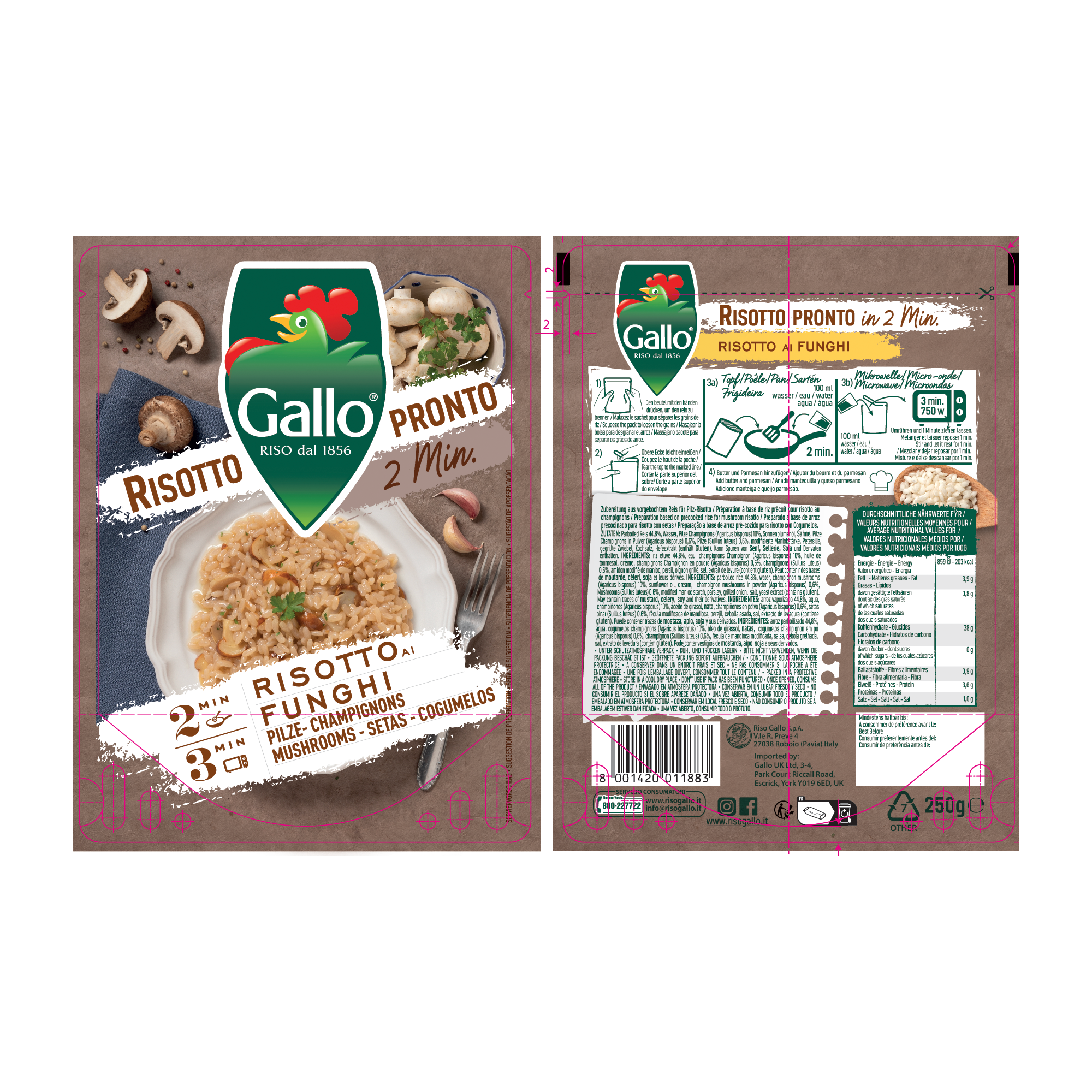 RISOTTO PRONTO MUSHROOM 6X250G