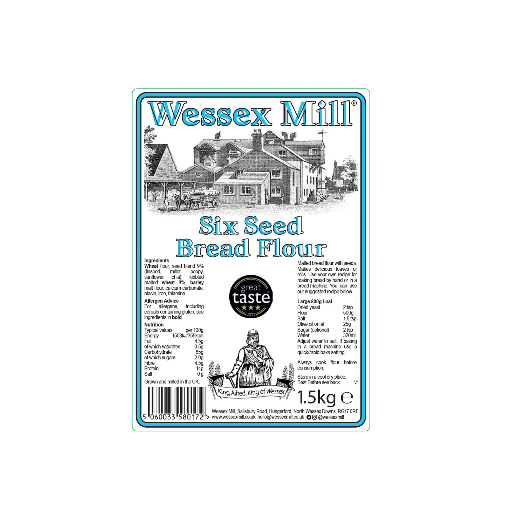 SIX SEED BREAD FLOUR 5X1.5KG SIX SEED BREAD FLOUR 5X1.5KG