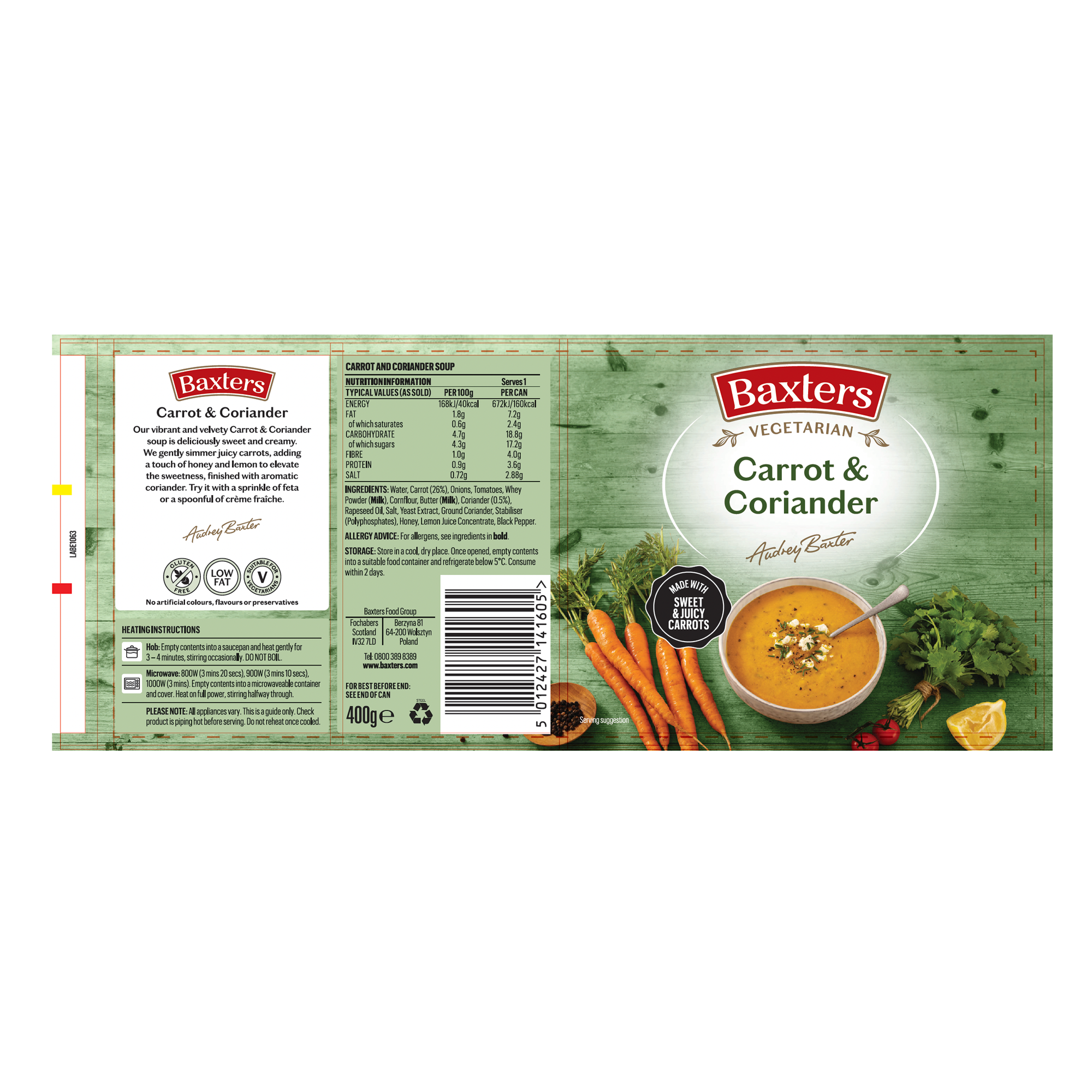 VEG-CARROT & CORIANDER 12X400G VEG-CARROT & CORIANDER 12X400G