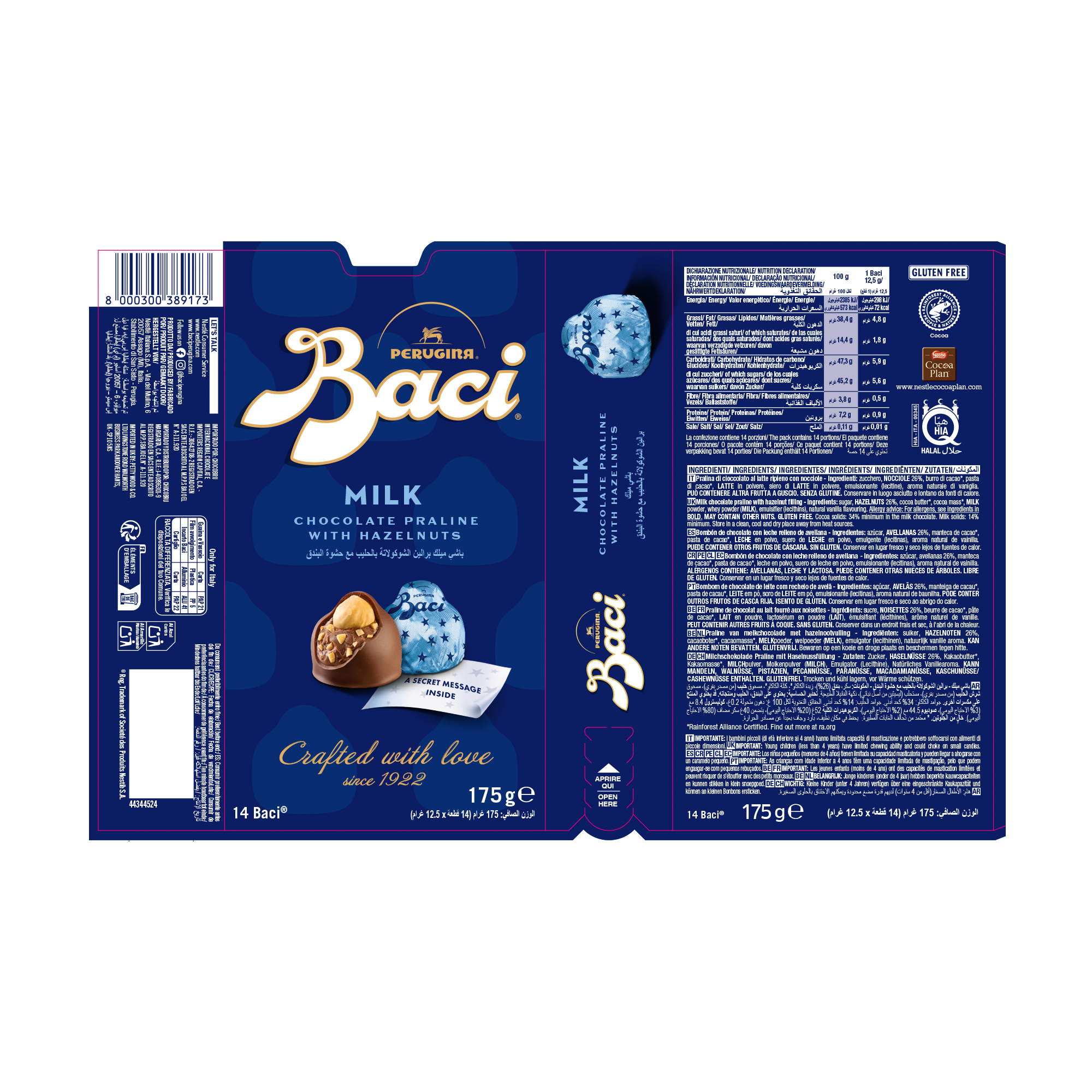 BACI MILK CHOC BIJOU 10X175G