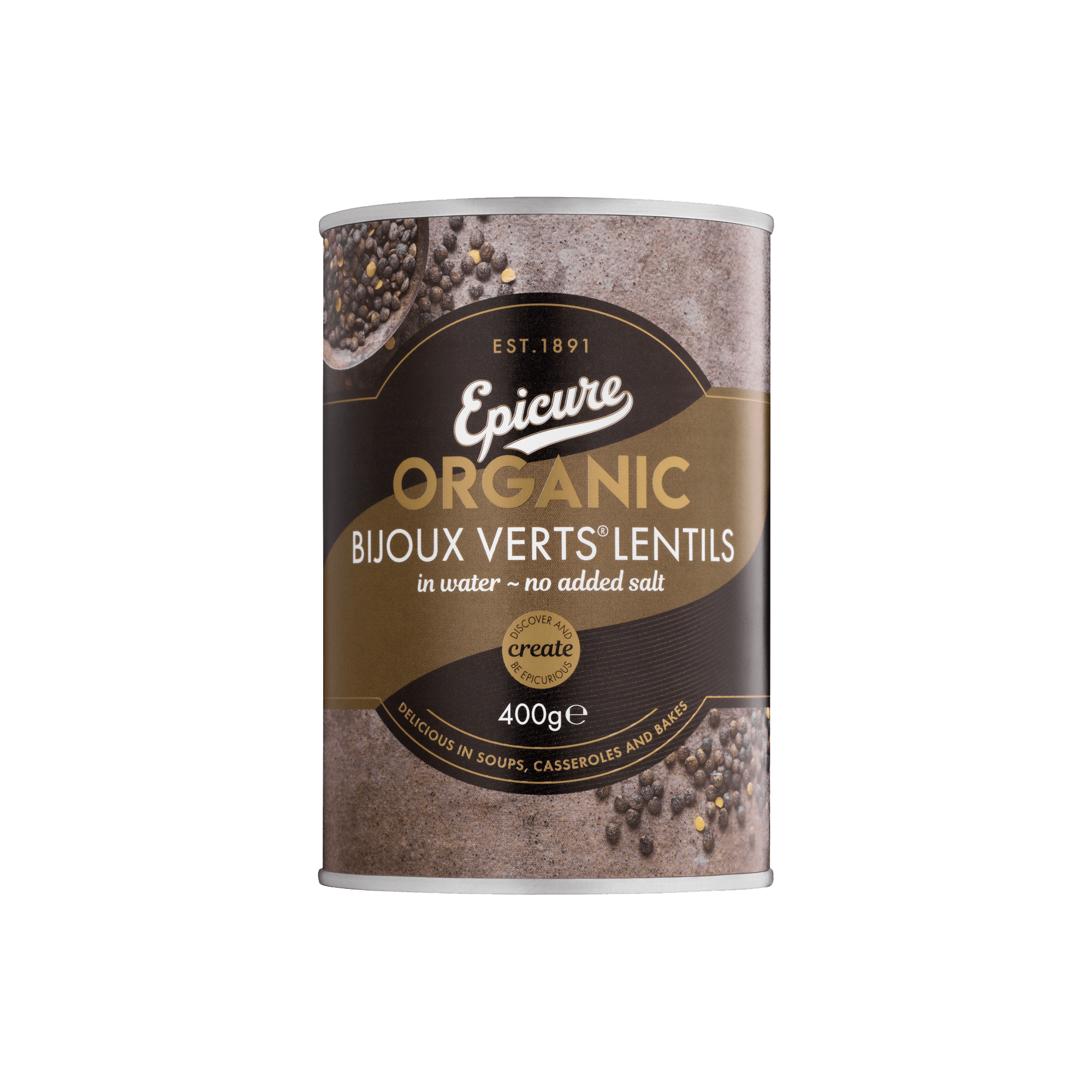 ORG BIJOUX VERTS LENTILS/WATER 400G ORG BIJOUX VERTS LENTILS/WATER 400G