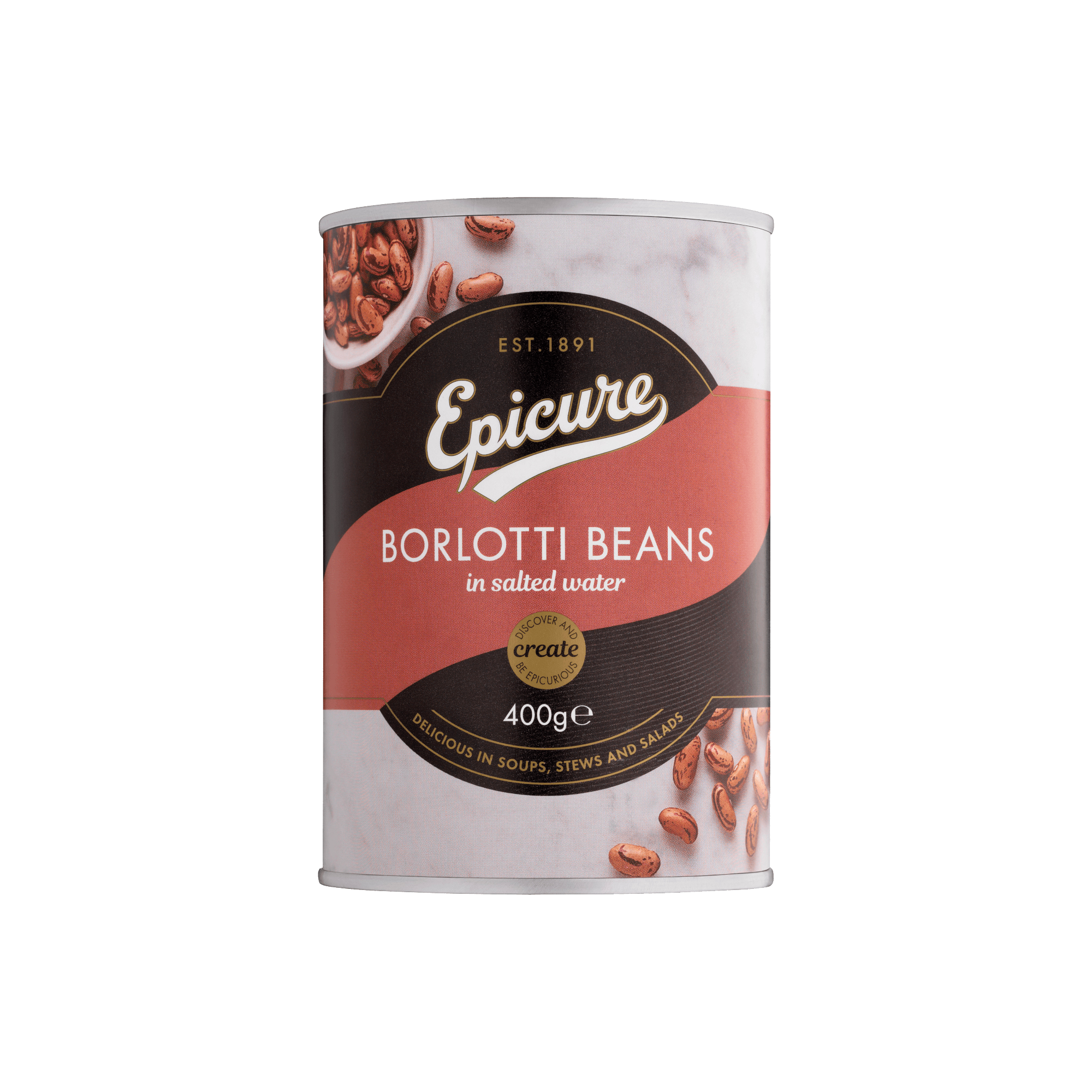 BORLOTTI BEANS/SALTED WATER 12X400G BORLOTTI BEANS/SALTED WATER 12X400G