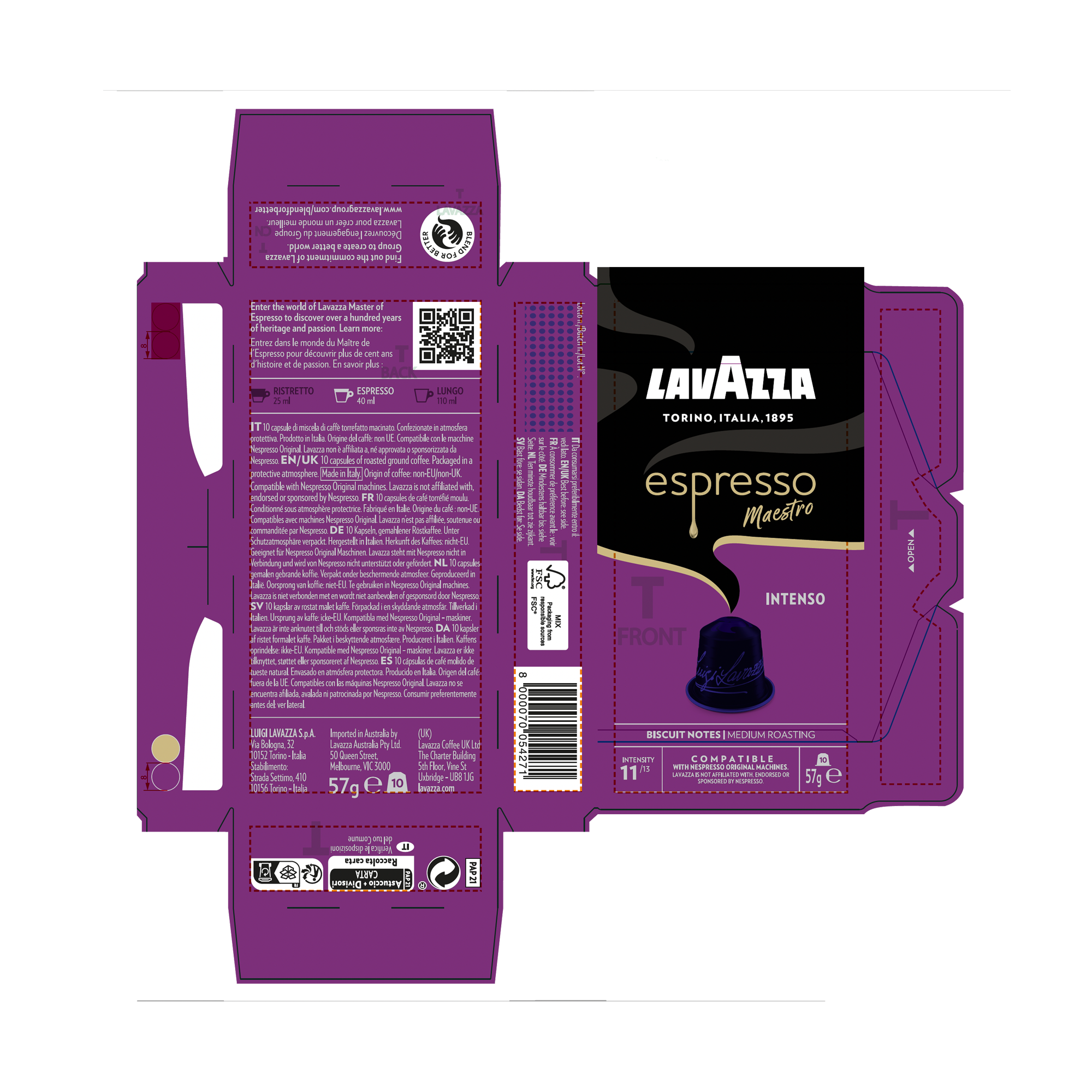 LAVAZZA INTENSO ALUM NESPRESSO CAPS LAVAZZA INTENSO ALUM NESPRESSO CAPS