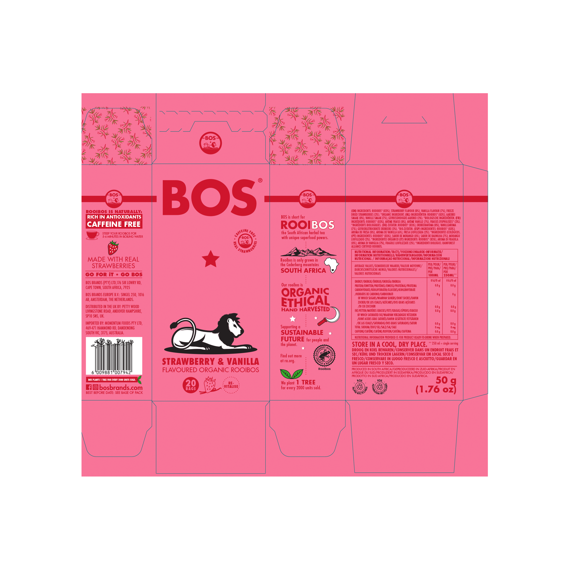 ORG S'BERRY/VANILLA R'BOS 20 TEABAG