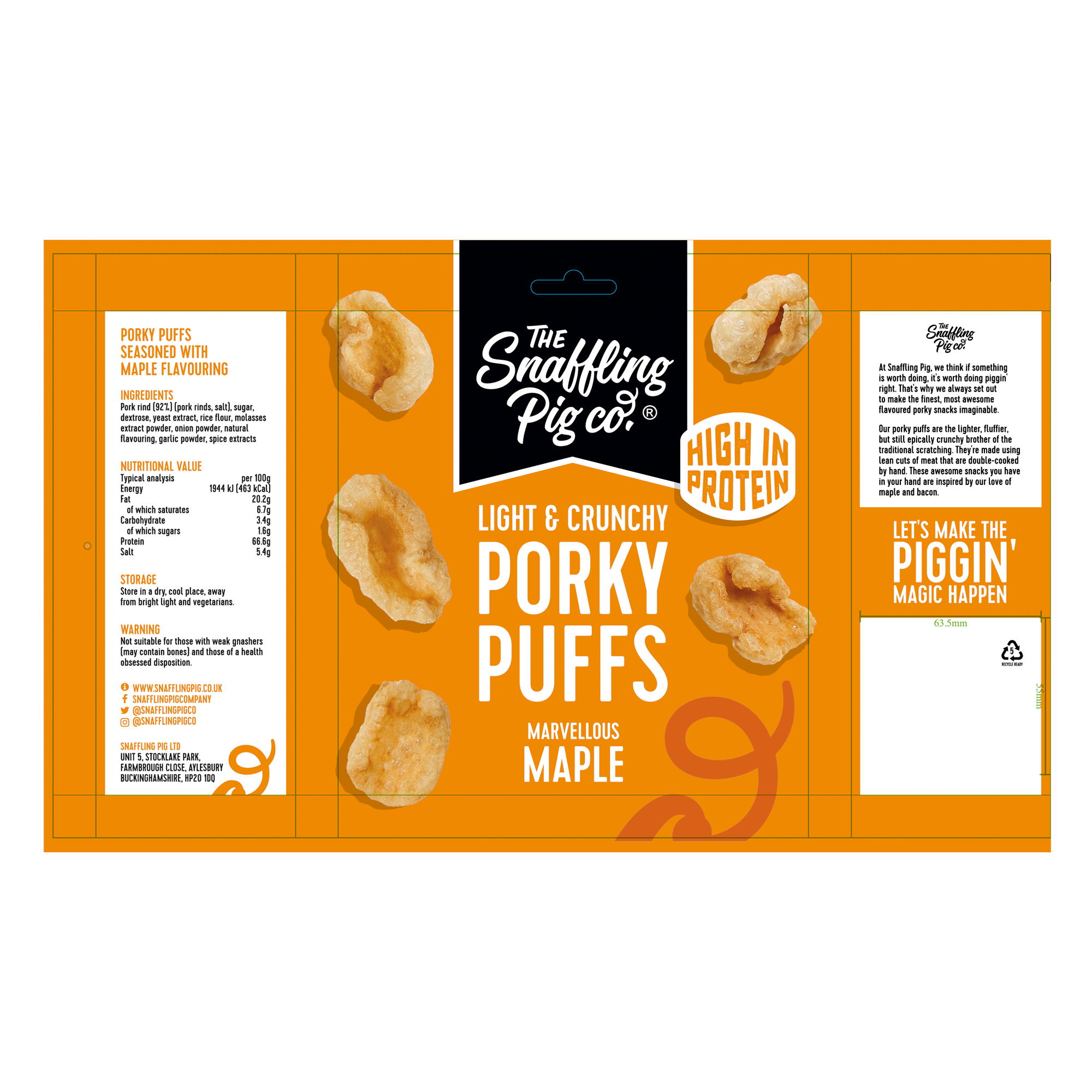 MAPLE PORKY PUFFS 12X20G