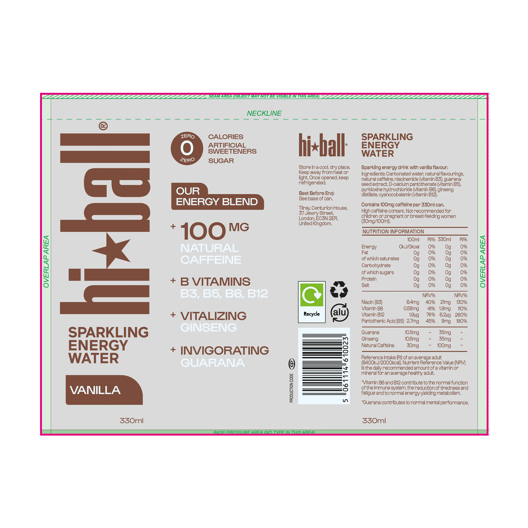 VANILLA SPARKLING ENERGY WATER VANILLA SPARKLING ENERGY WATER