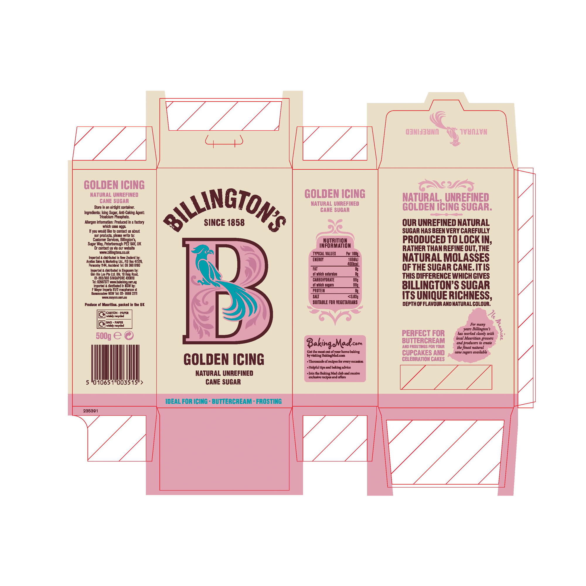 GOLDEN ICING UNREFINED SUGAR10X500G GOLDEN ICING UNREFINED SUGAR10X500G