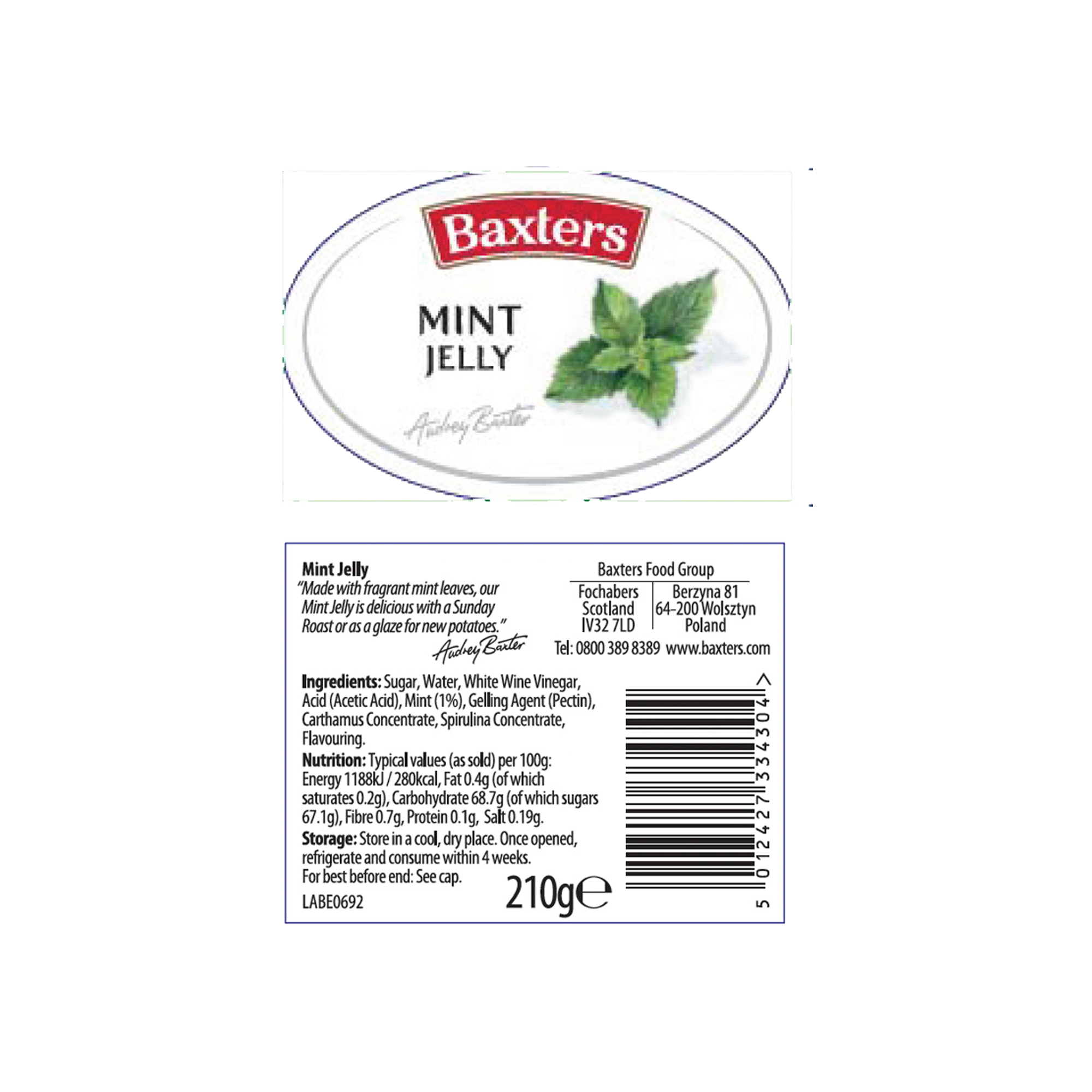 MINT JELLY   6X210G MINT JELLY   6X210G