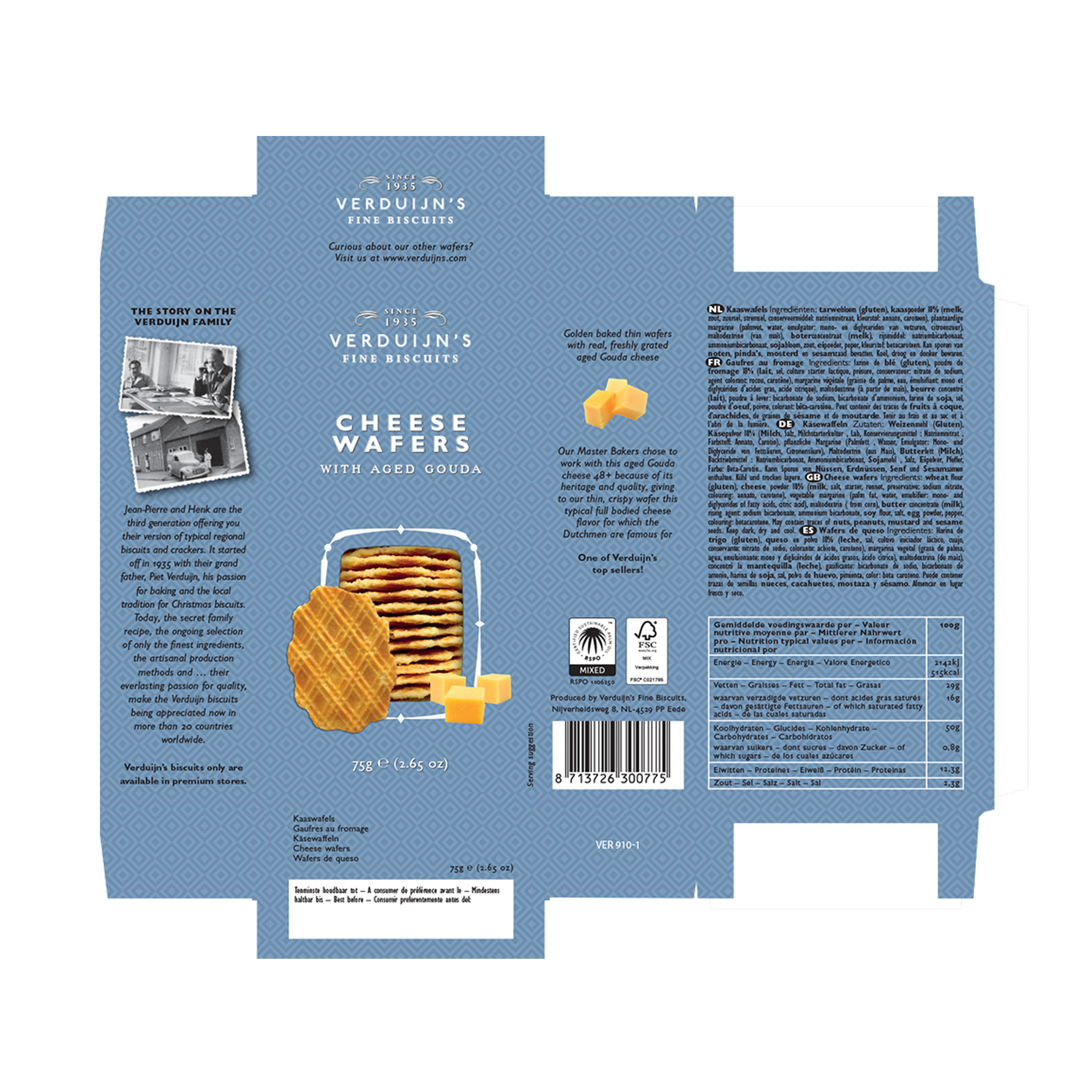 CHEESE WAFERS 12X75G