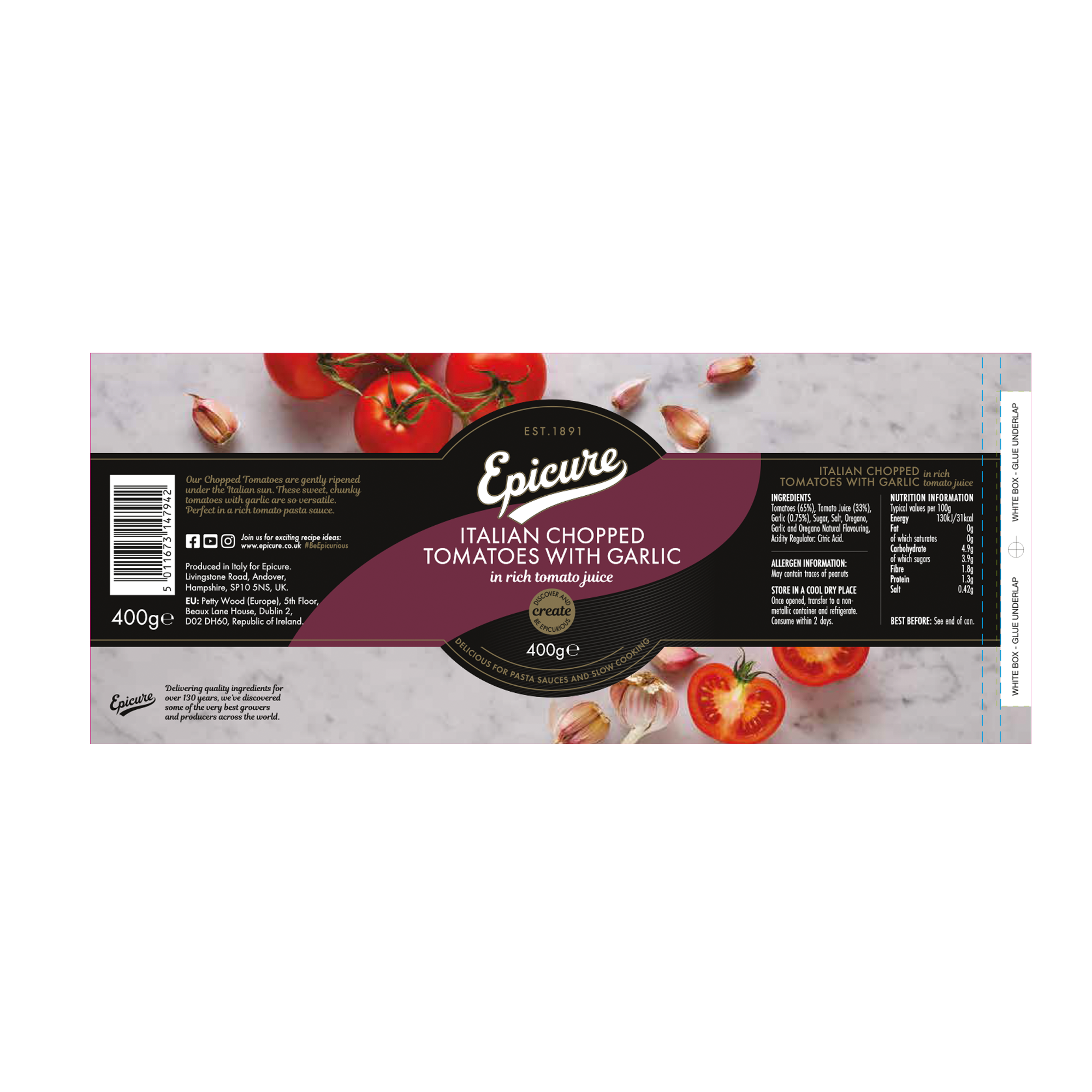 ITALIAN CHOPPED TOMATOES & GARLIC ITALIAN CHOPPED TOMATOES & GARLIC