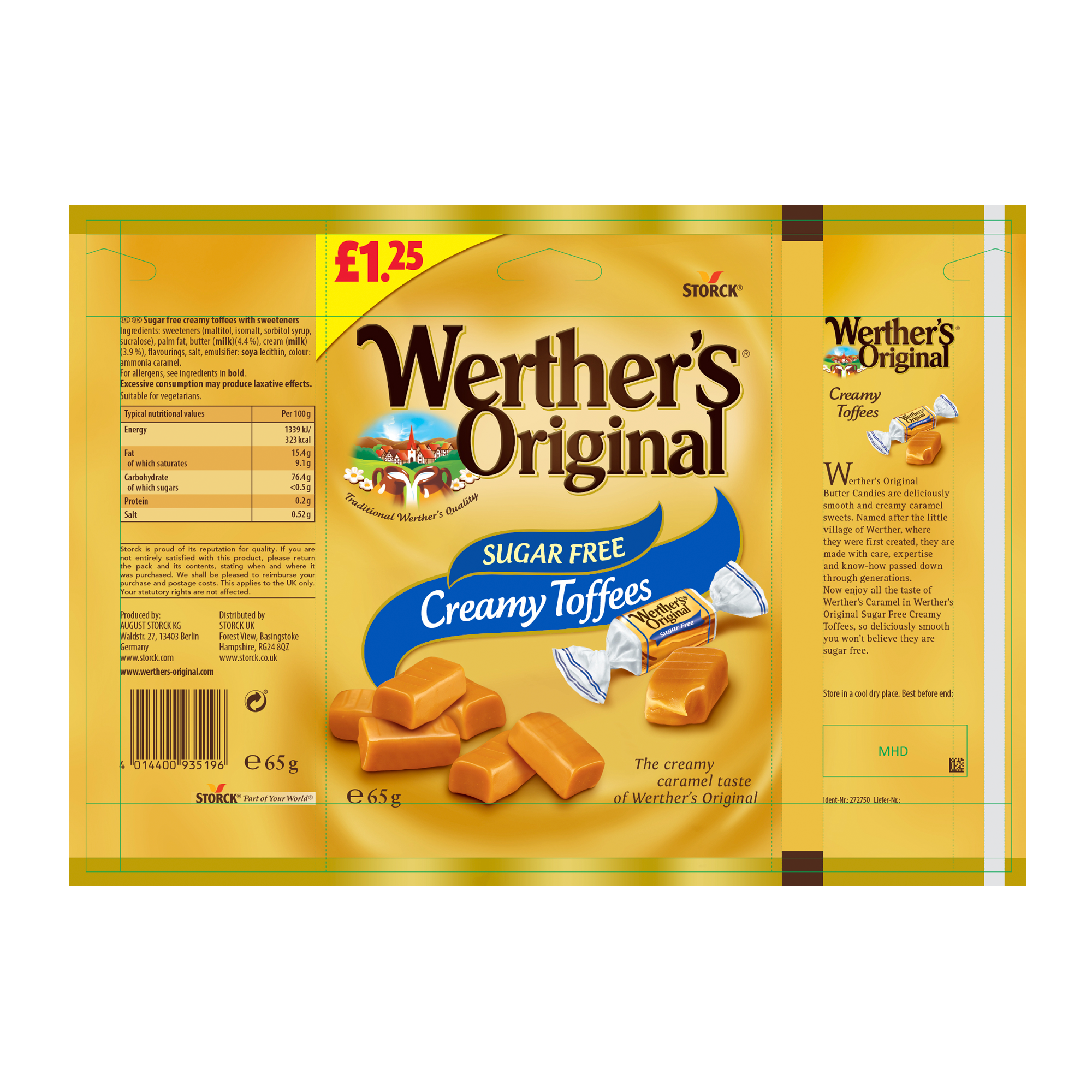 CREAMY TOFFEES SF PMP œ1.25 12X65G