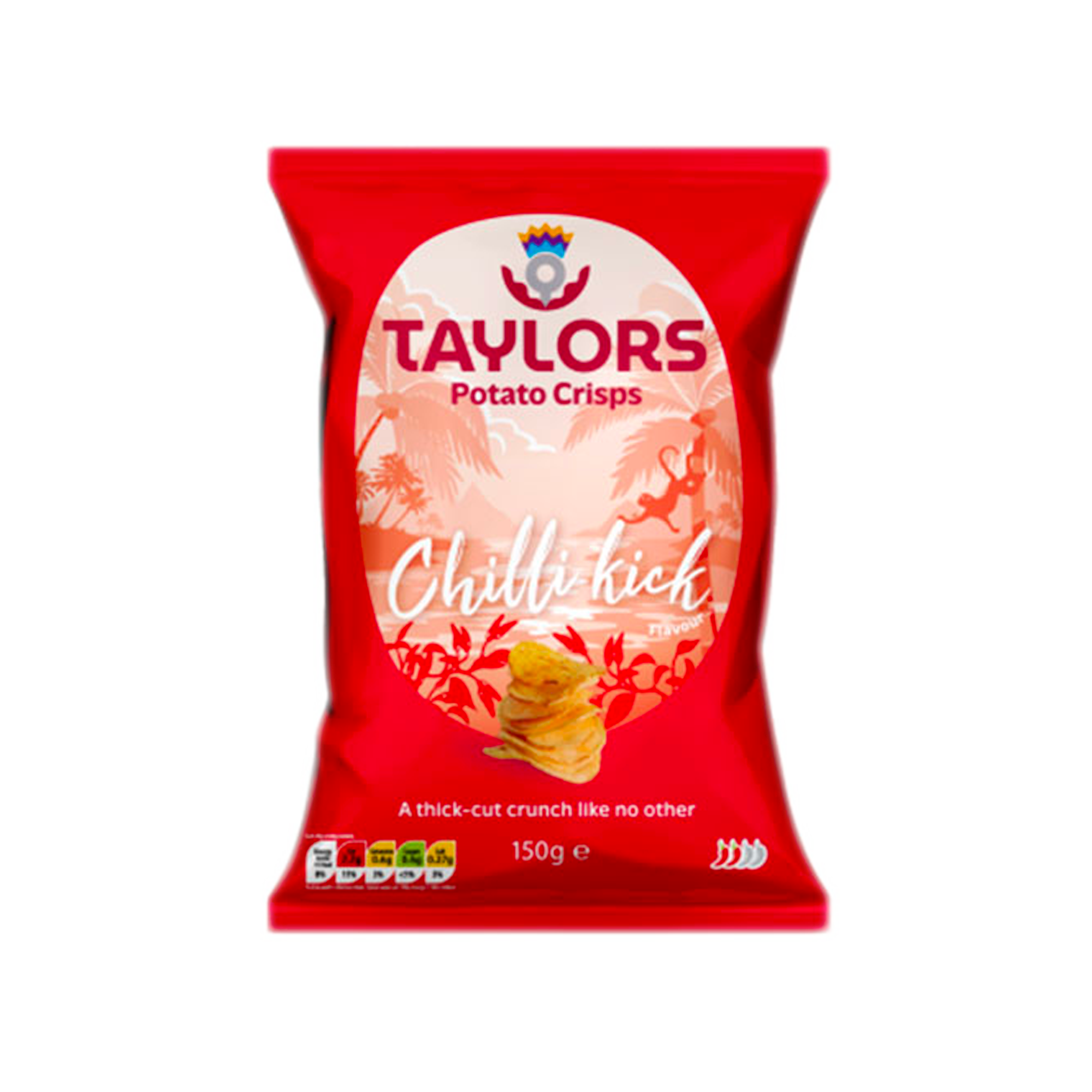 CHILLI KICK CRISPS 8X150G