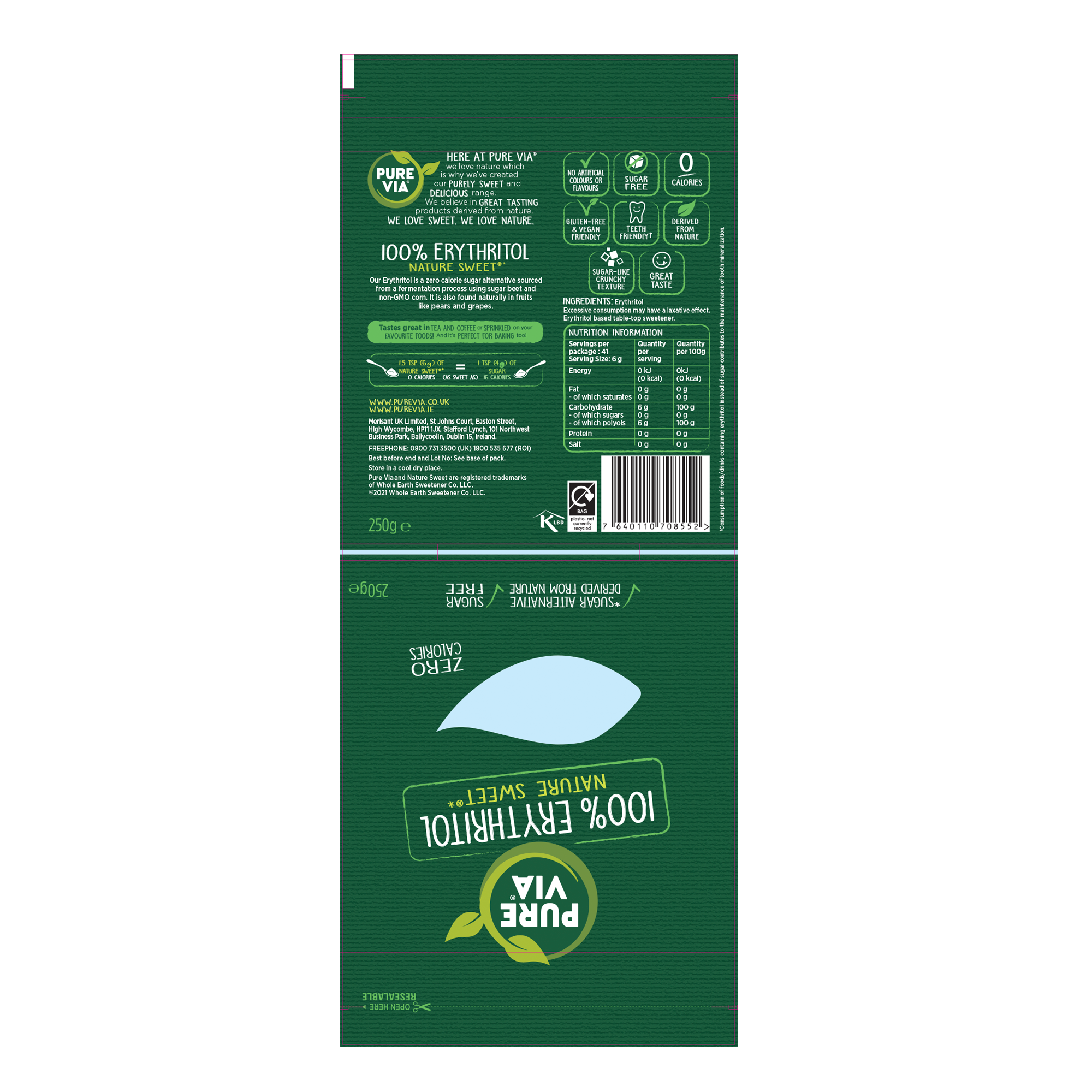 ERYTHRITOL GRANULAR 4X250G