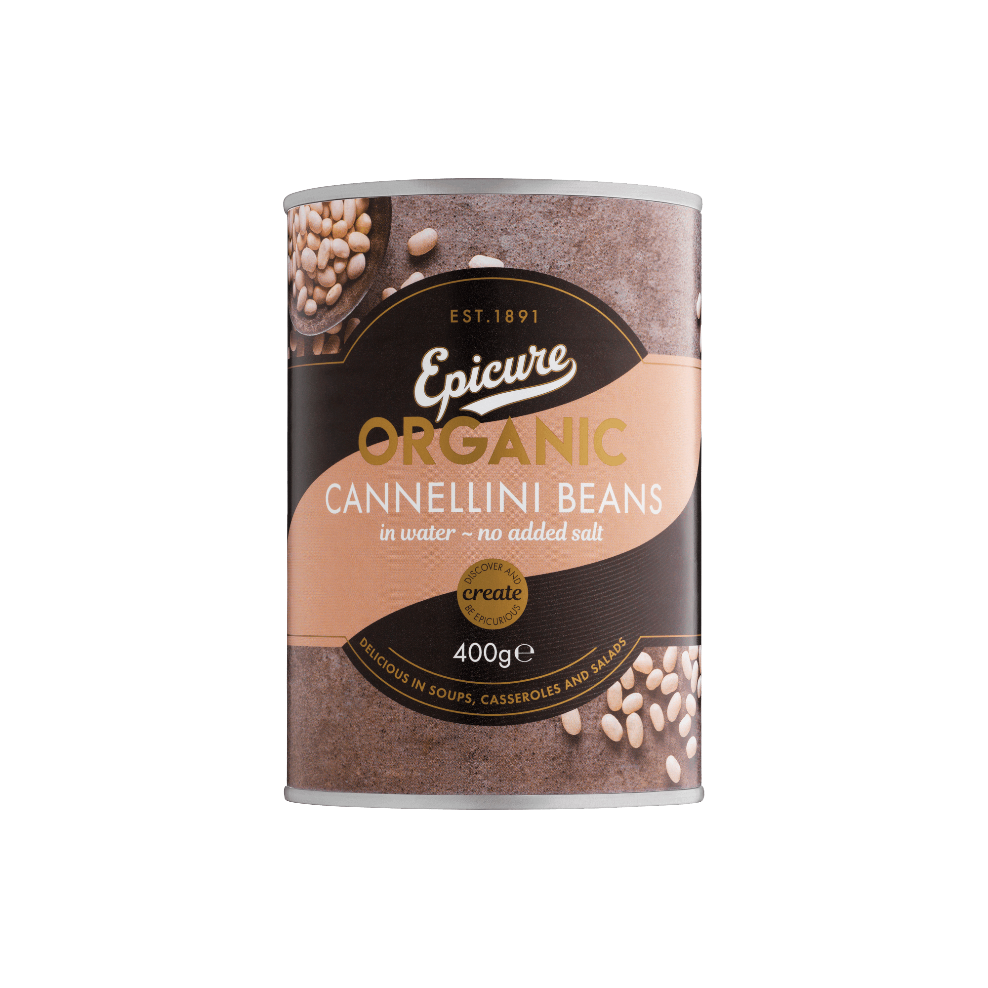 ORG CANNELLINI BEANS/WATER 6X400G ORG CANNELLINI BEANS/WATER 6X400G