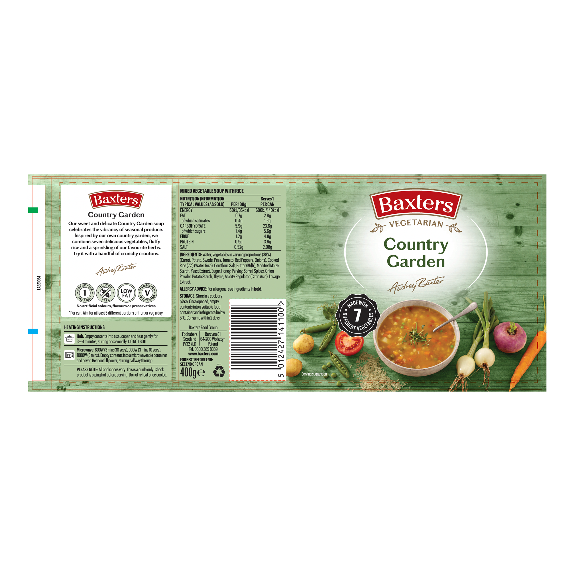 VEG-COUNTRY GARDEN SOUP 12X400G