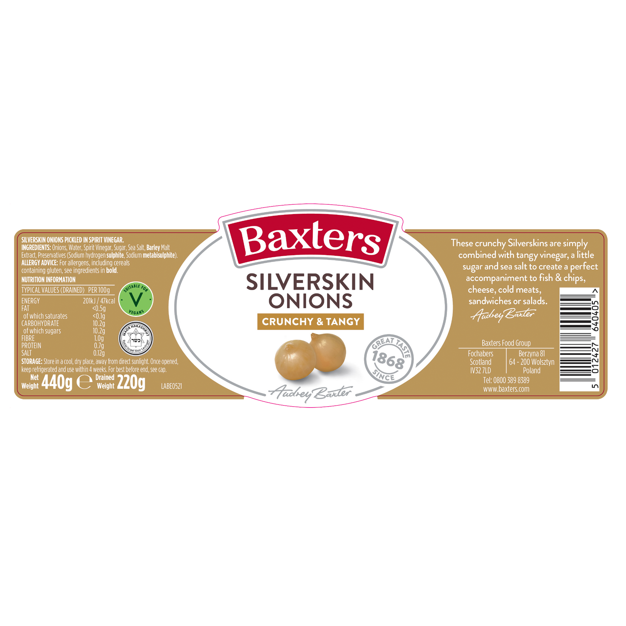 CRUNCHY/TANGY SILVERSKINS 6X440G