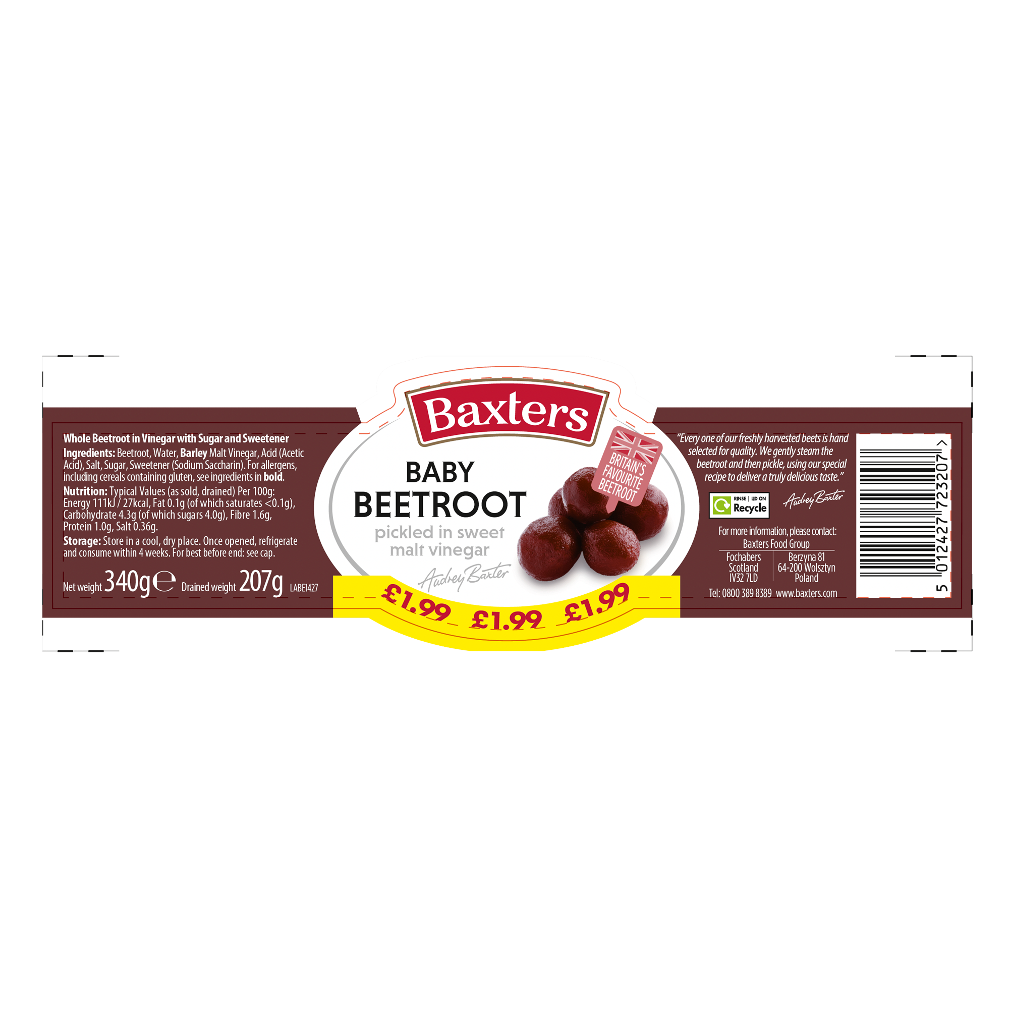BABY BEETROOT PMP œ1.99 BABY BEETROOT PMP œ1.99