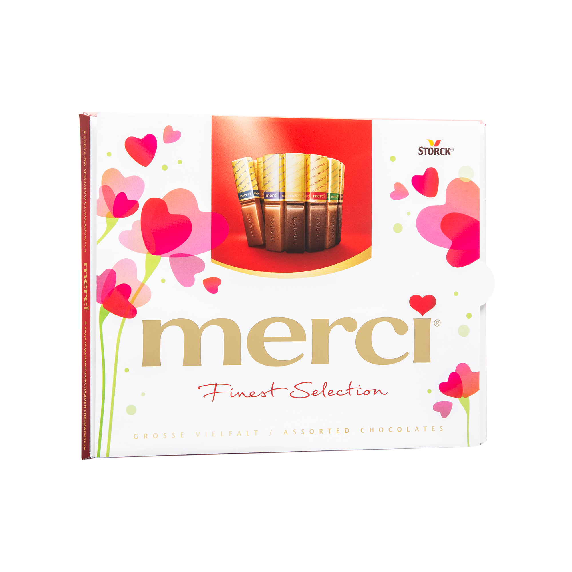 MERCI FINEST MILK/DARK SELECTION HEART SLEEVE FSDU