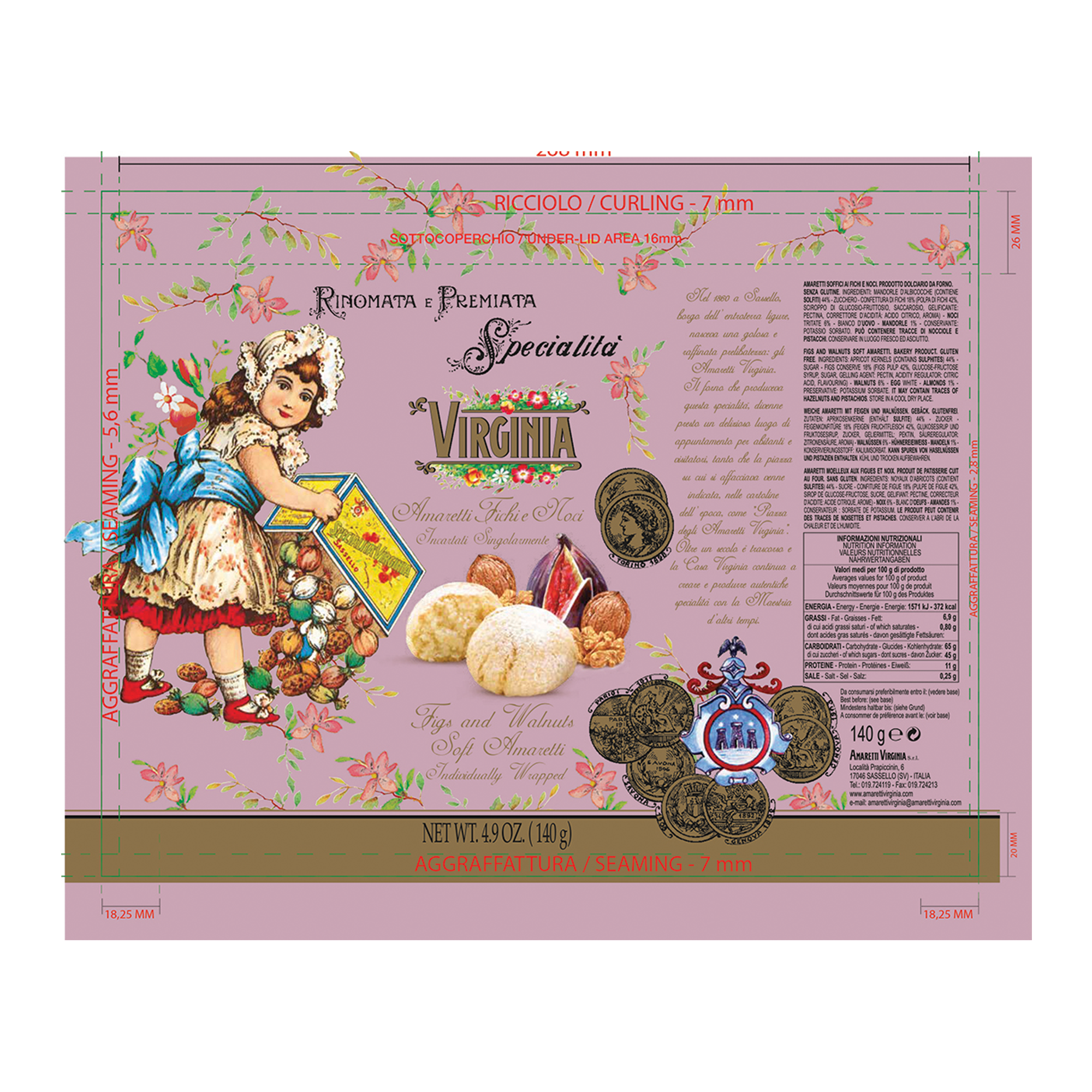 @FIG & WALNUT BISCUIT TIN 12X140G